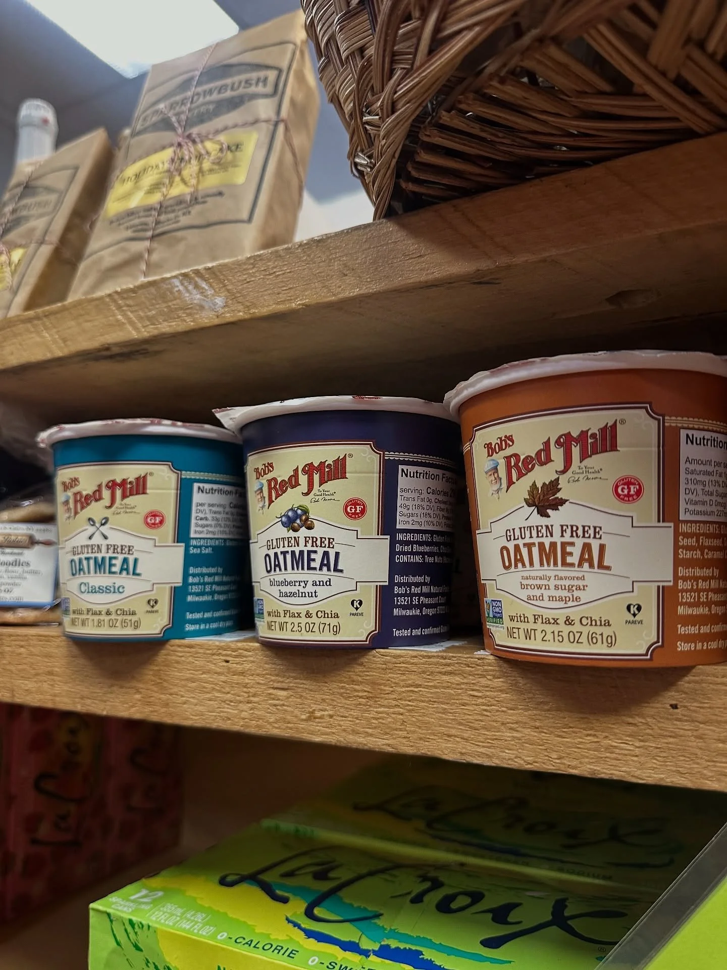 🌾 Breakfast just got an upgrade!
Bob&rsquo;s Red Mill gluten-free oatmeal in Classic, Brown Sugar Maple, &amp; Blueberry Hazelnut is now stocked at Rolling Grocer. Grab yours before it&rsquo;s gone! 👀