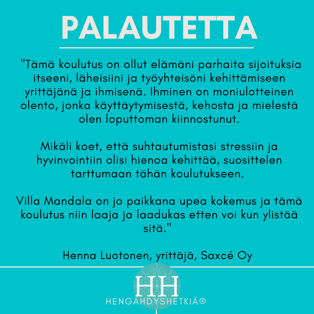 Hengähdyshetkiä palautumisvalmentaja