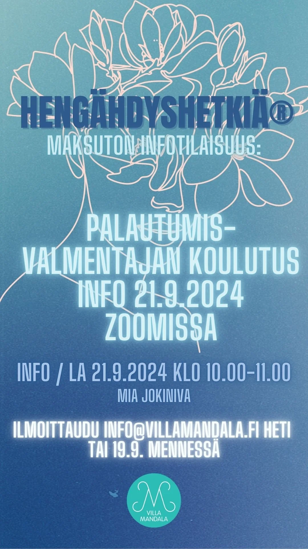 Palautumisvalmentajakoulutuksen info-tilaisuus la 21.9.2024