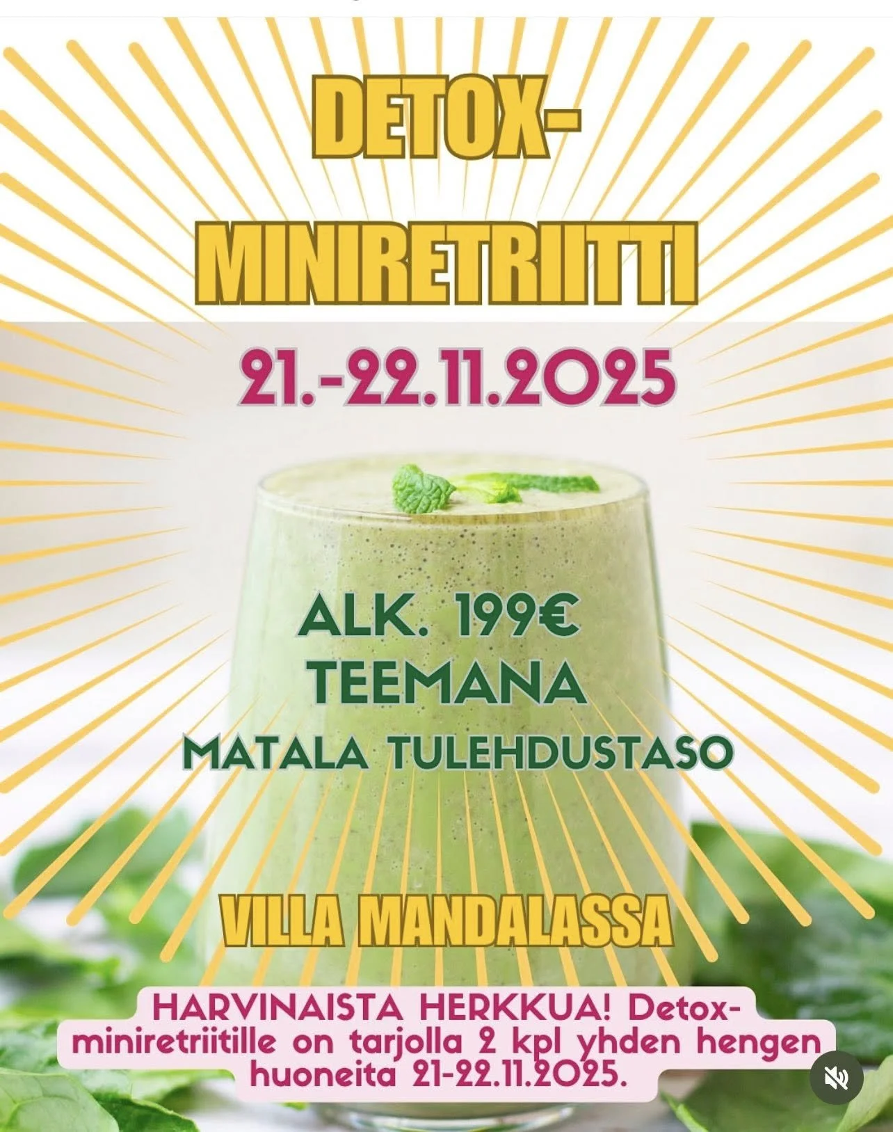 DETOX-miniretriitti / Karista matala-asteinen tulehdus