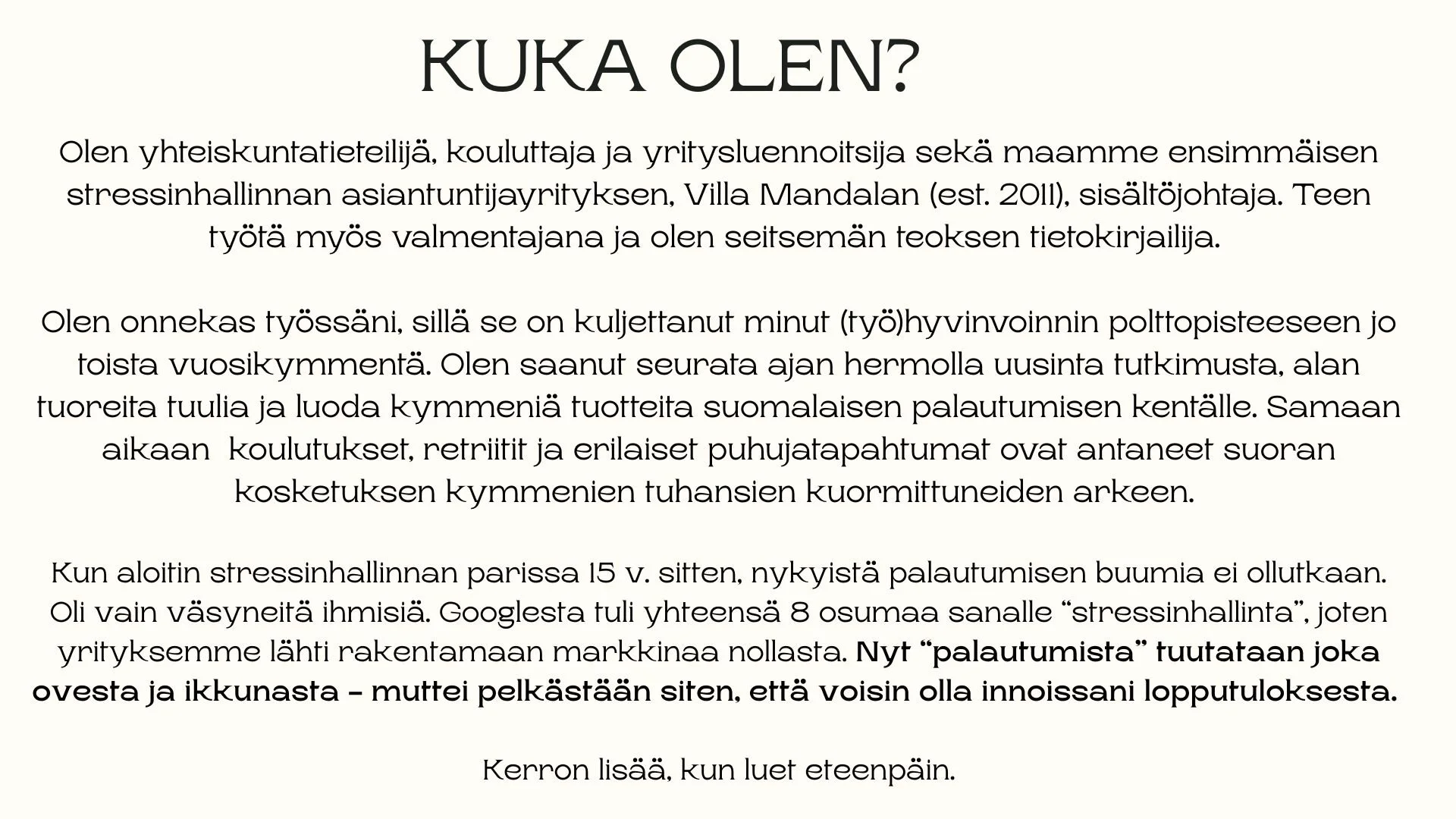 stressinhallintaa