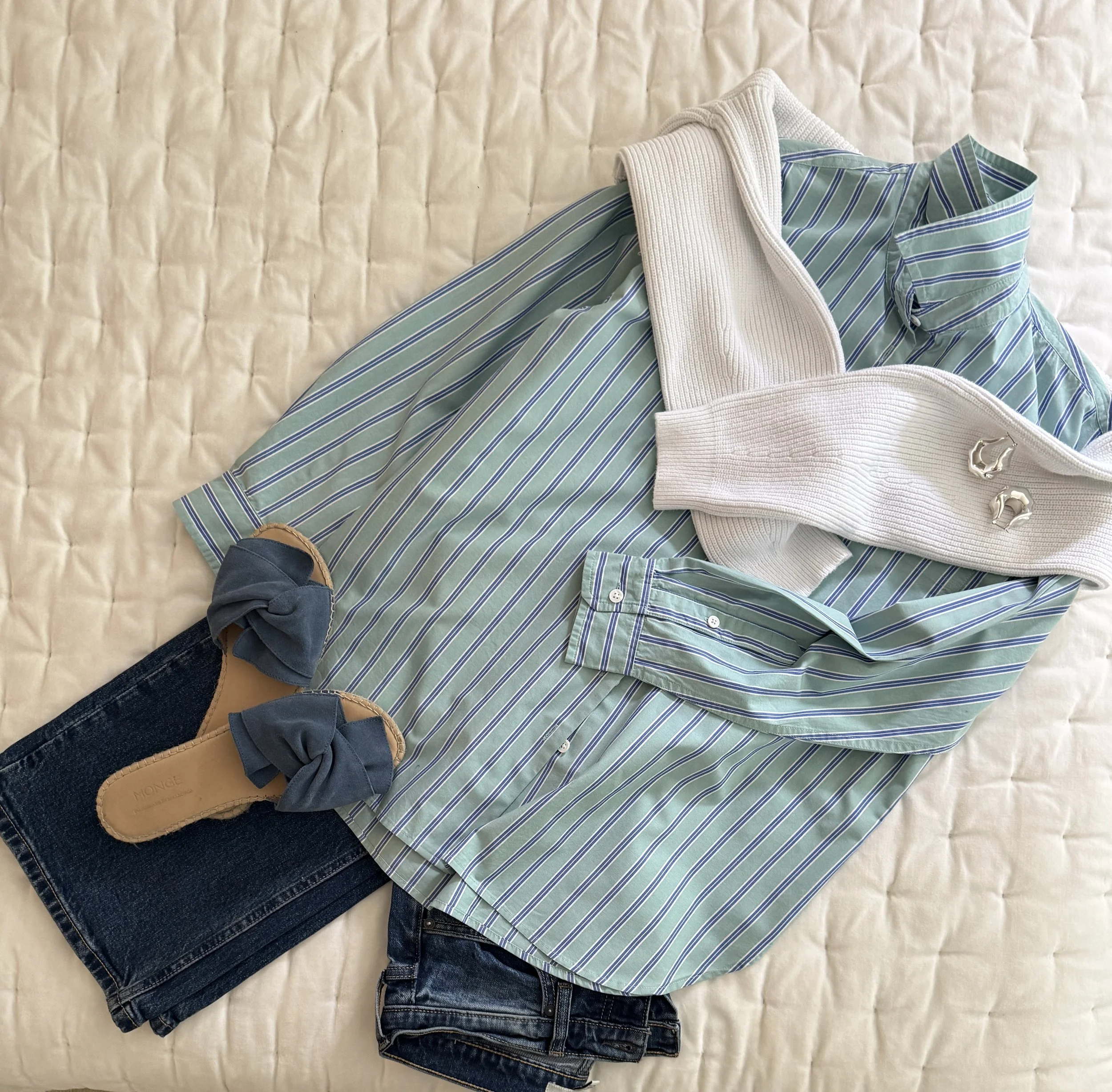 Clothes laid out for trip