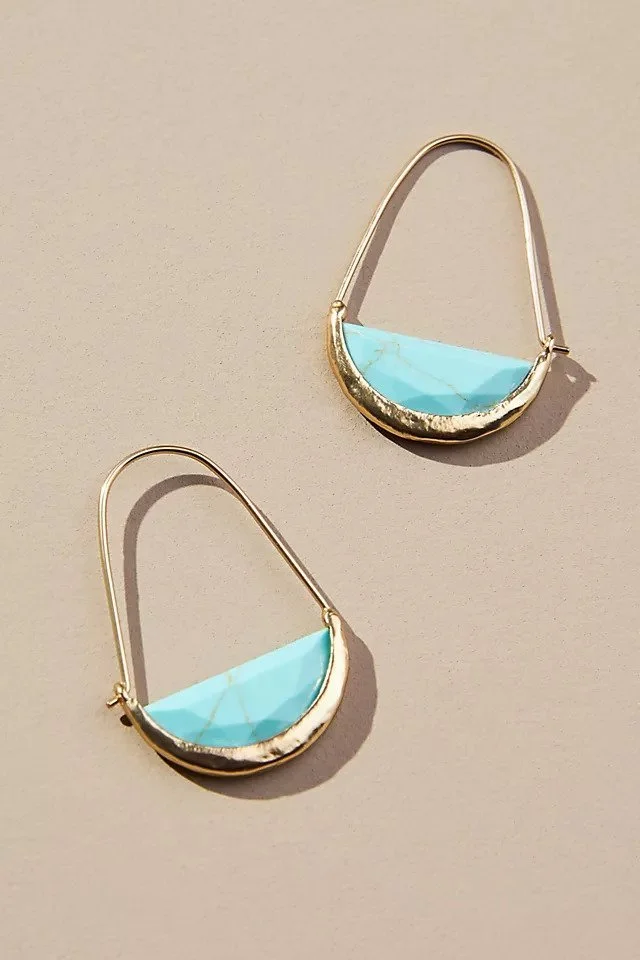 Anthrpologie Cosmic half Moon Earrings