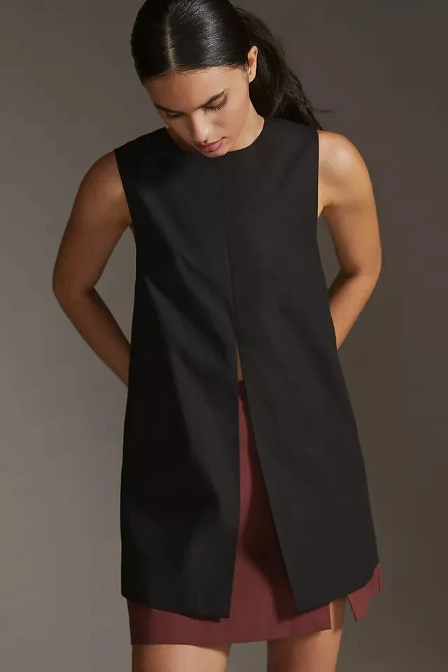 Anthropologie Long Line Vest