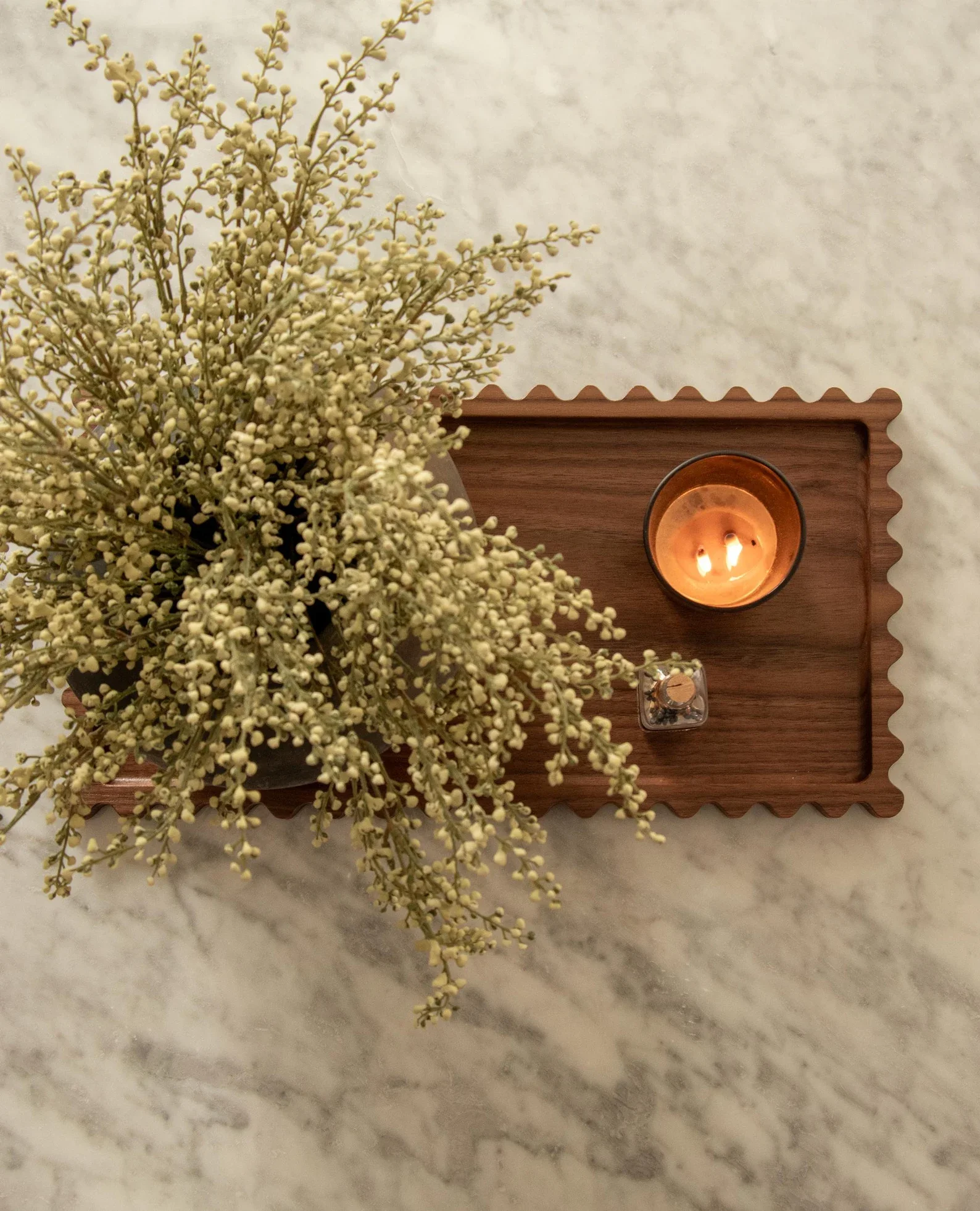 Walnut Scallop Tray