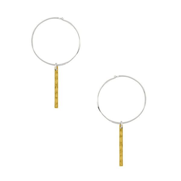 The Good Collective - gold bar hoops