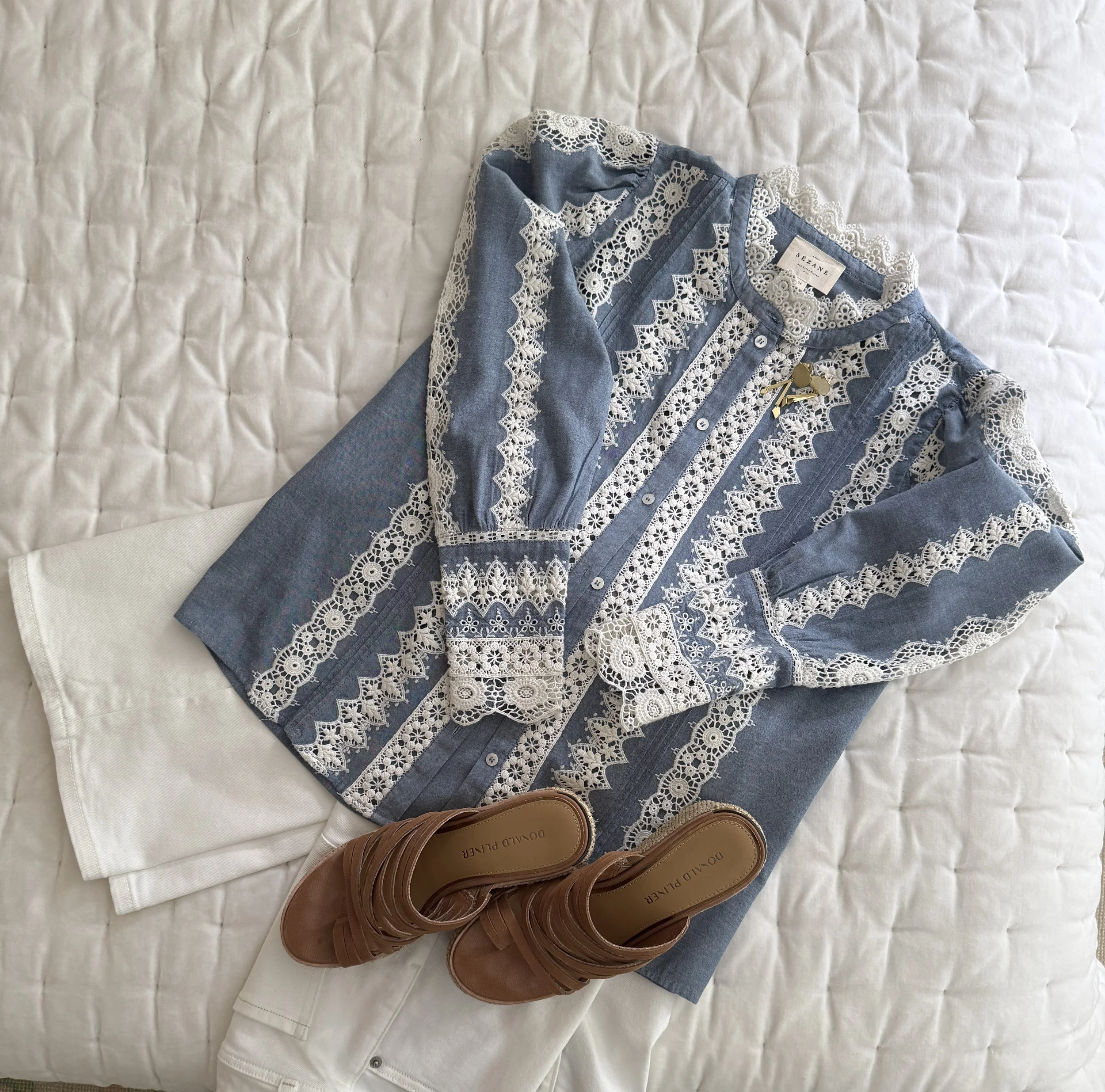 Clothes laid out for trip