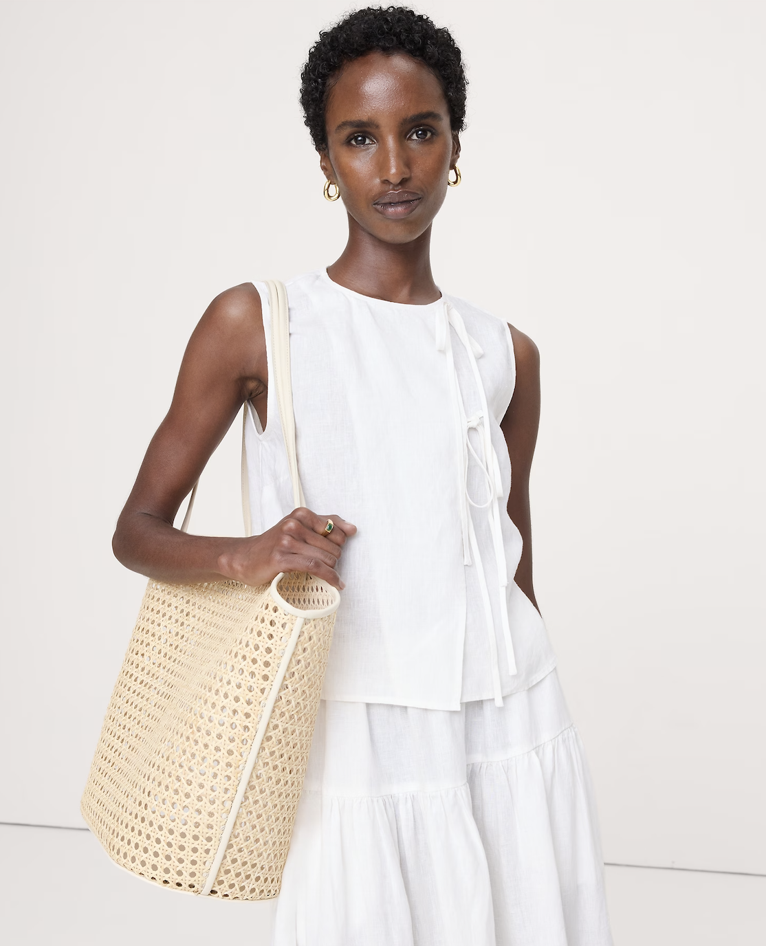 Banana Republic Linen Tie Vest