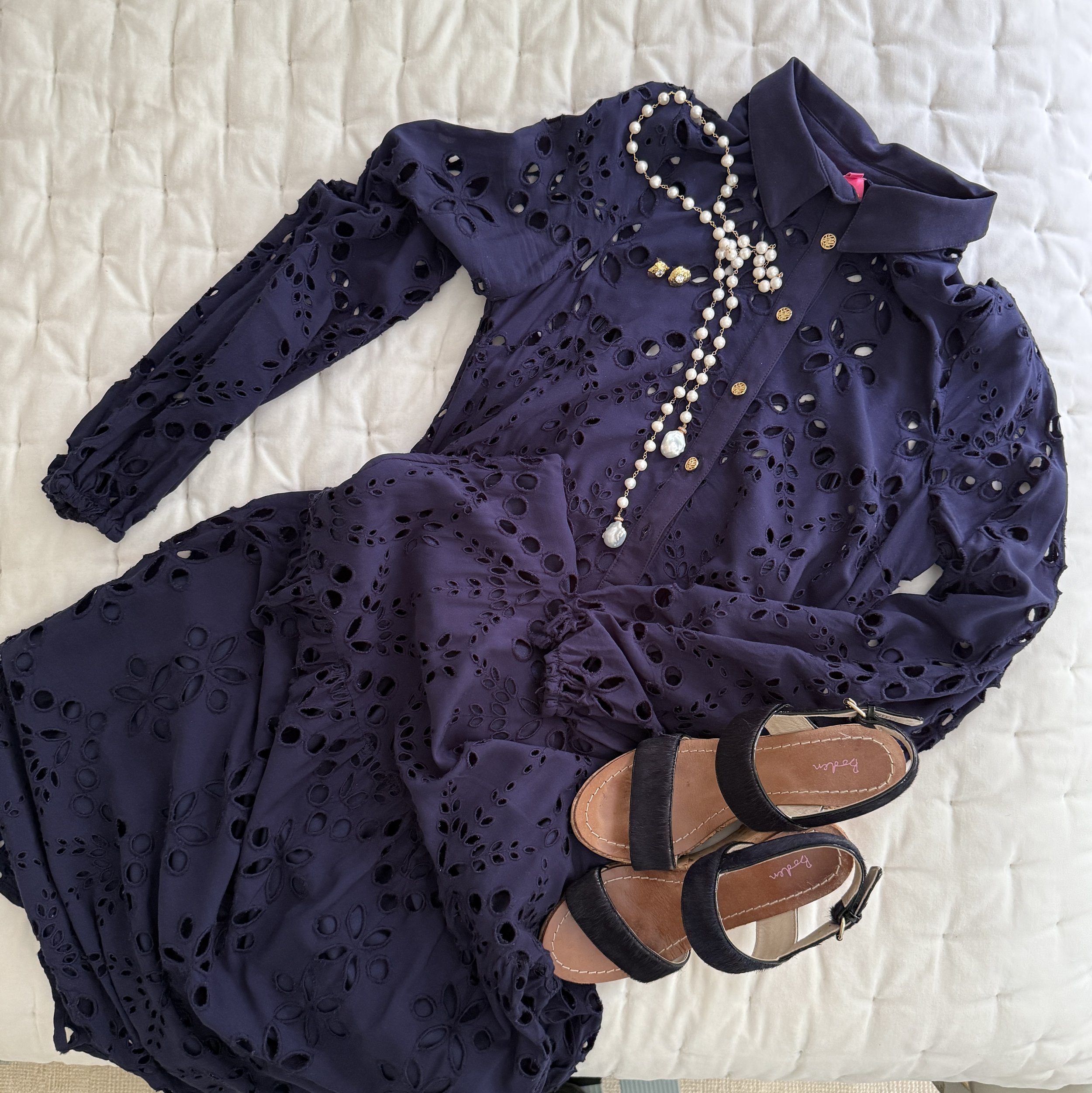 Clothing laid out for trip