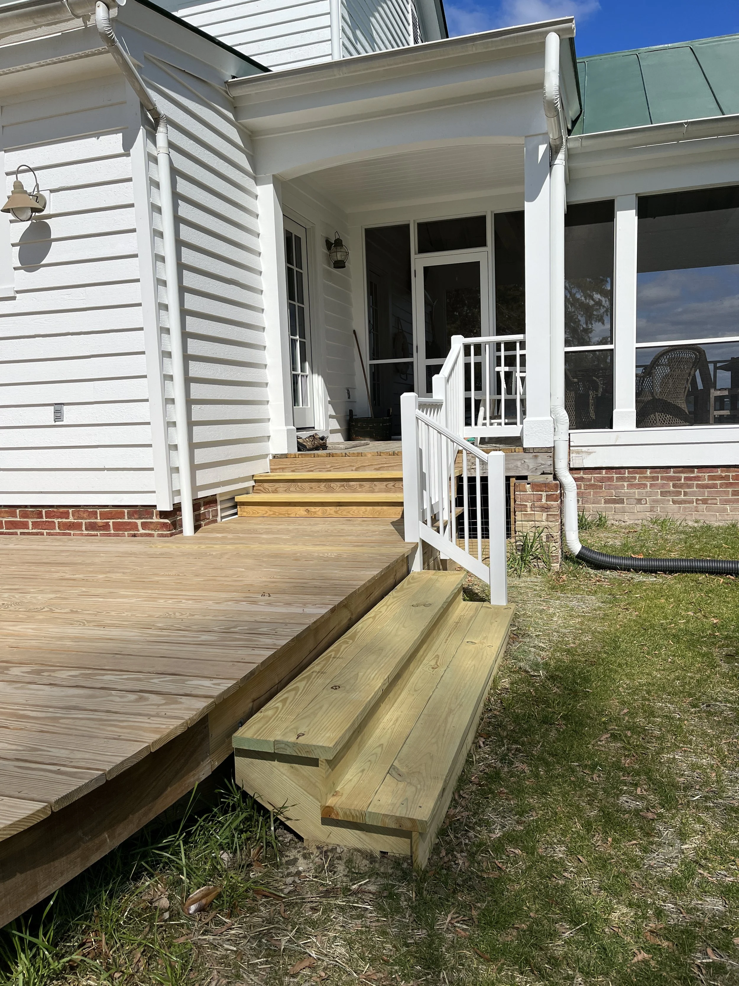 New deck at river house