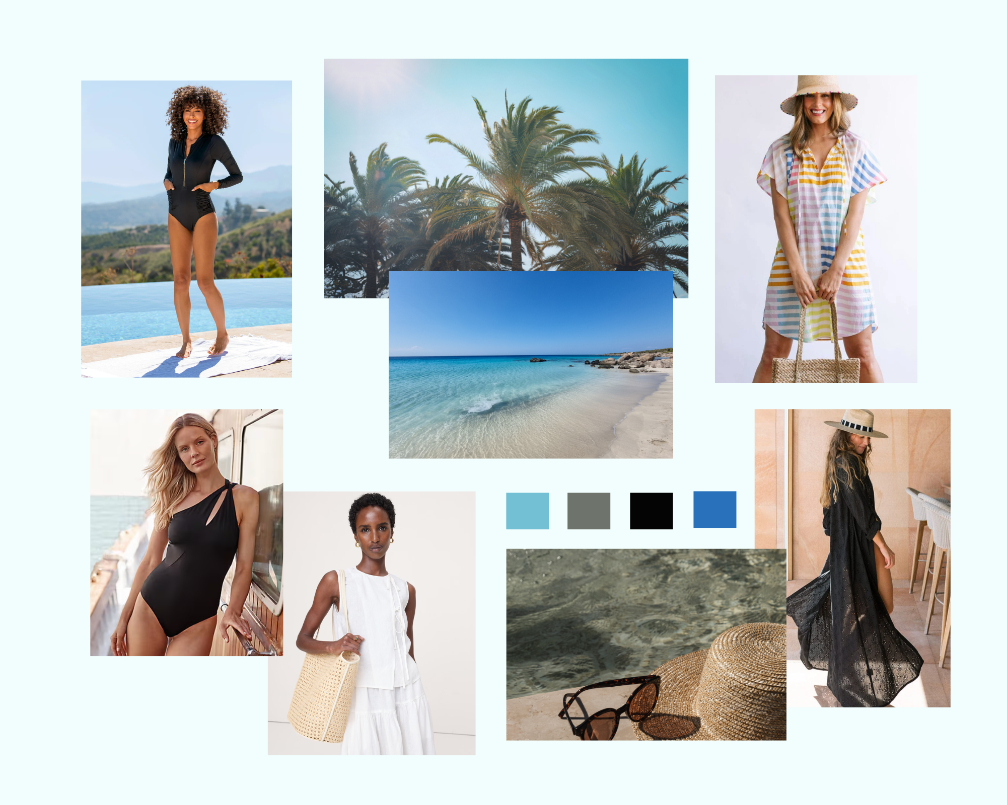 Summer Fashion Photo Collage