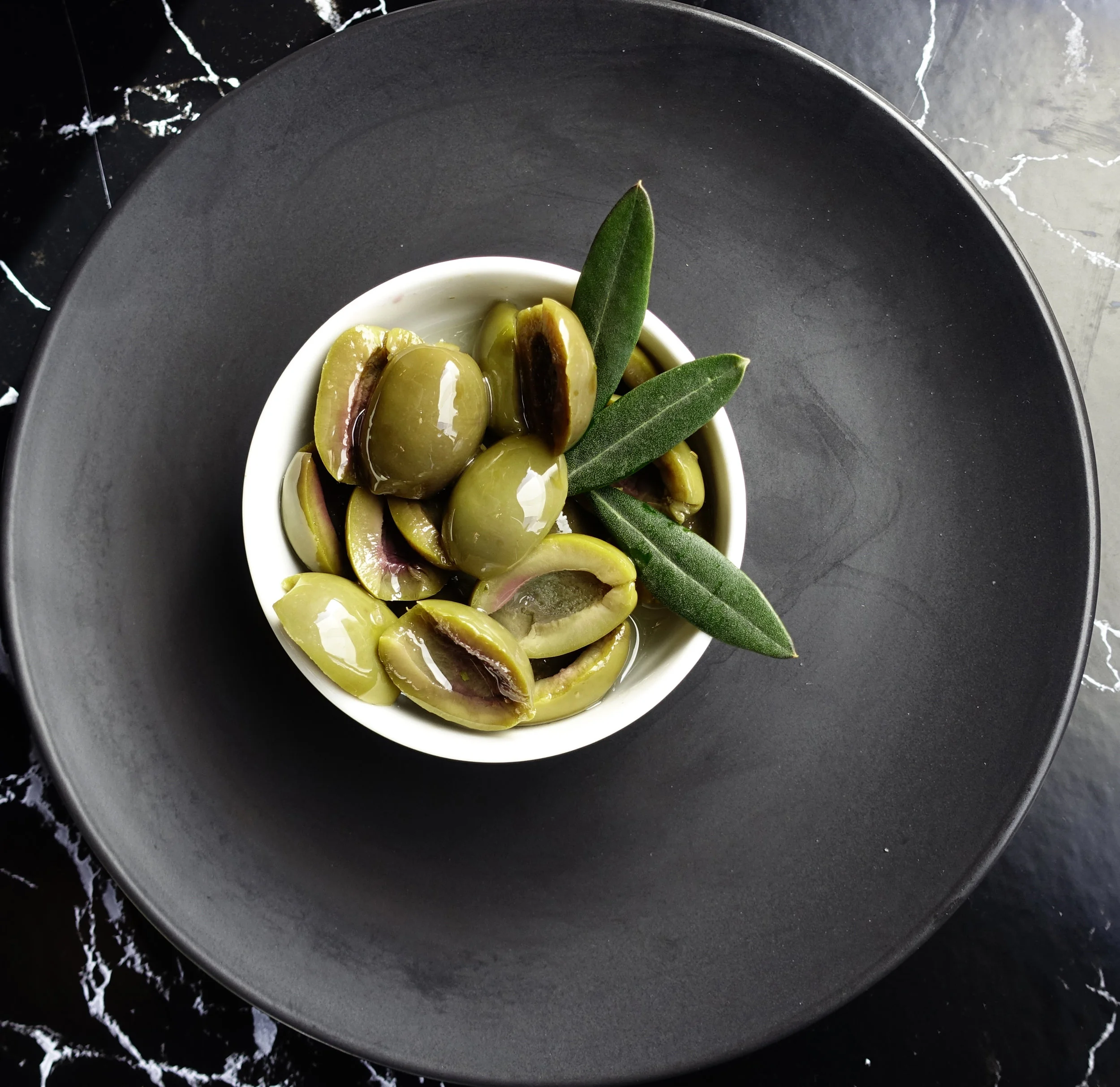 Green Split Olives