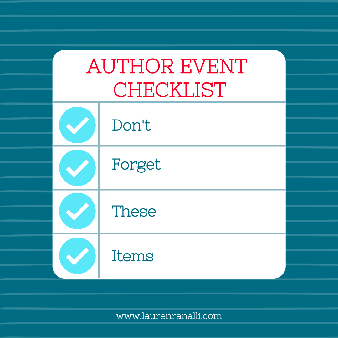 Author Event Checklist