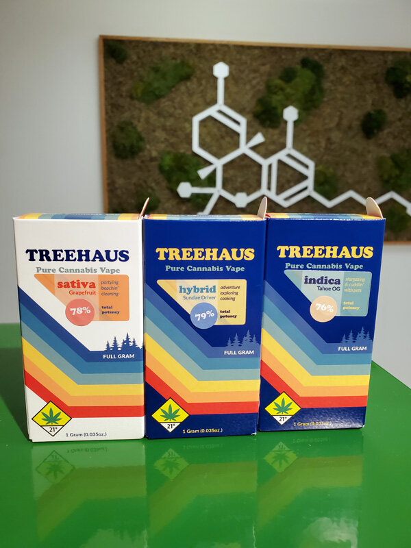 Treehaus Tahoe OG, Sundae Driver and Grapefruit Vapes - Treehaus is an exciting new line from our good friends at Heylo. Treehaus combines Heylo’s incredible full spectrum cannabis oil with high potency distillate to provide the best of both worlds. High potency, and incredible tasting and unique terpene profiles. Utilizing pesticide free flower to guarantee the highest quality product possible, check out Treehaus next time you are in the market for a new vape cart.