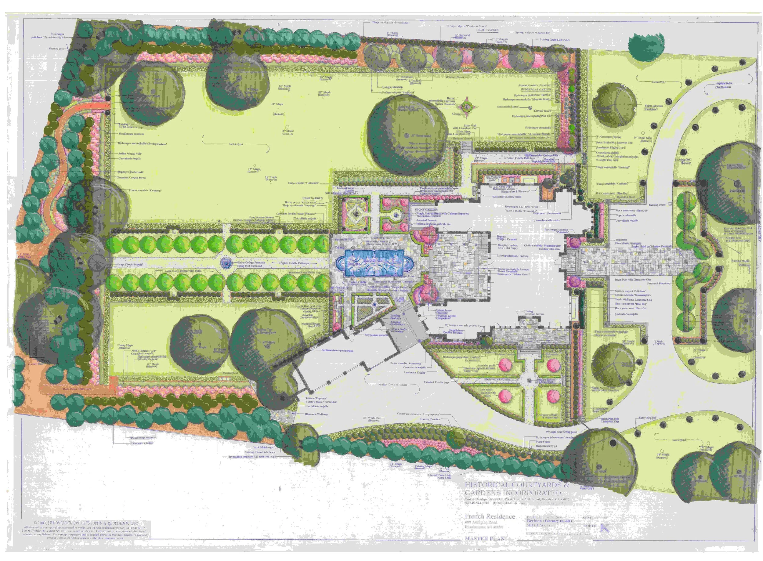 Landscape Design Drawing Formal European