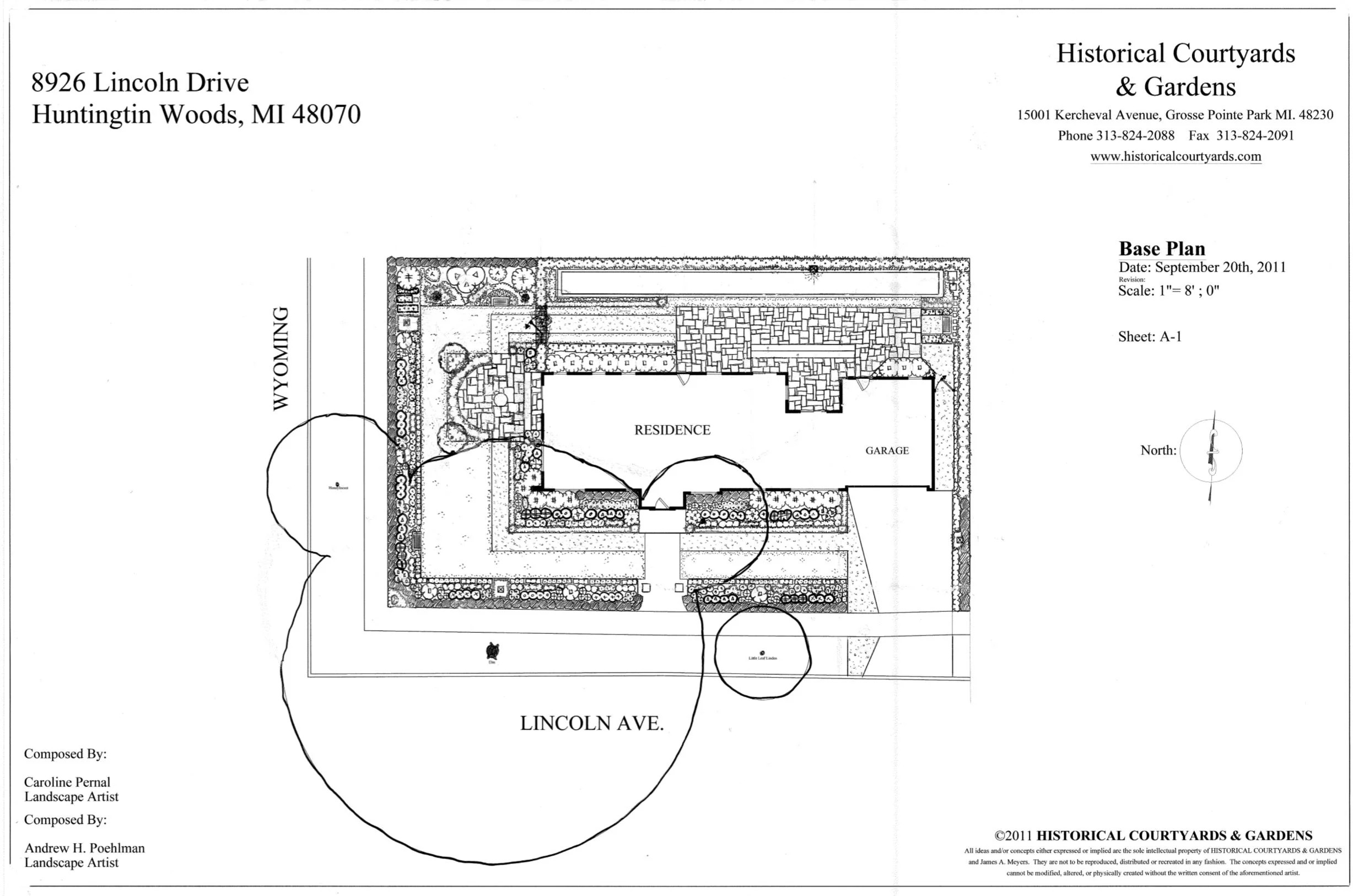 In Huntington Woods, sharp boxwood hedges and gravel paths lead to a private bluestone terrace, set against a backdrop of lush yew and arborvitae.