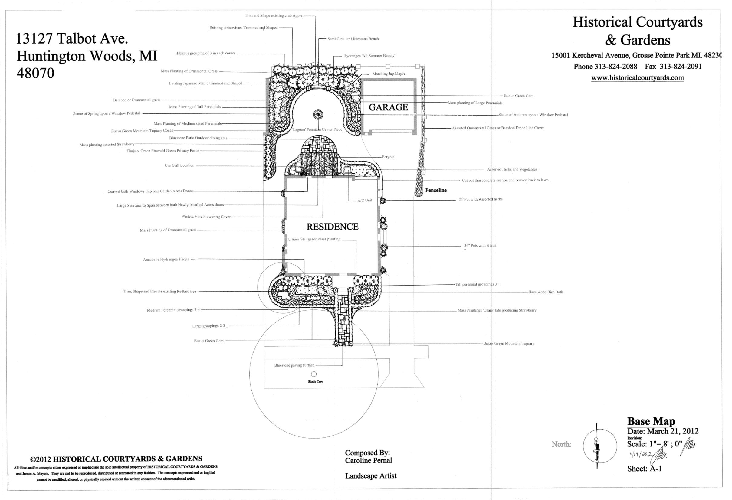 n Huntington Woods, bluestone paths and a wisteria-draped pergola lead to a limestone bench, perfectly aligned with the home’s primary garden axis.
