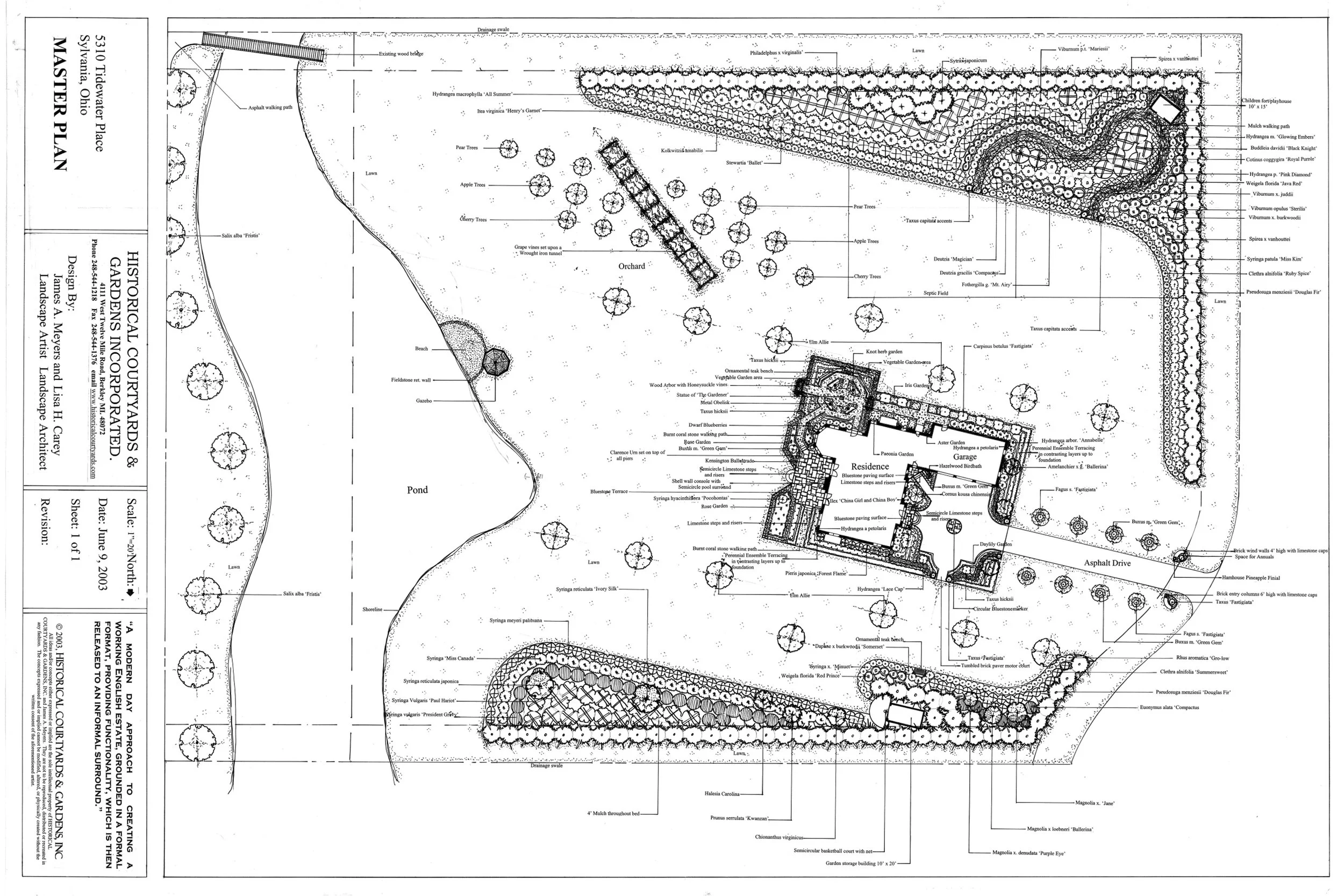 Built on an open field, this estate uses Fibonacci-layered shrubs and oaks to frame a motor court, grape tunnels, and a private pond-side gazebo.