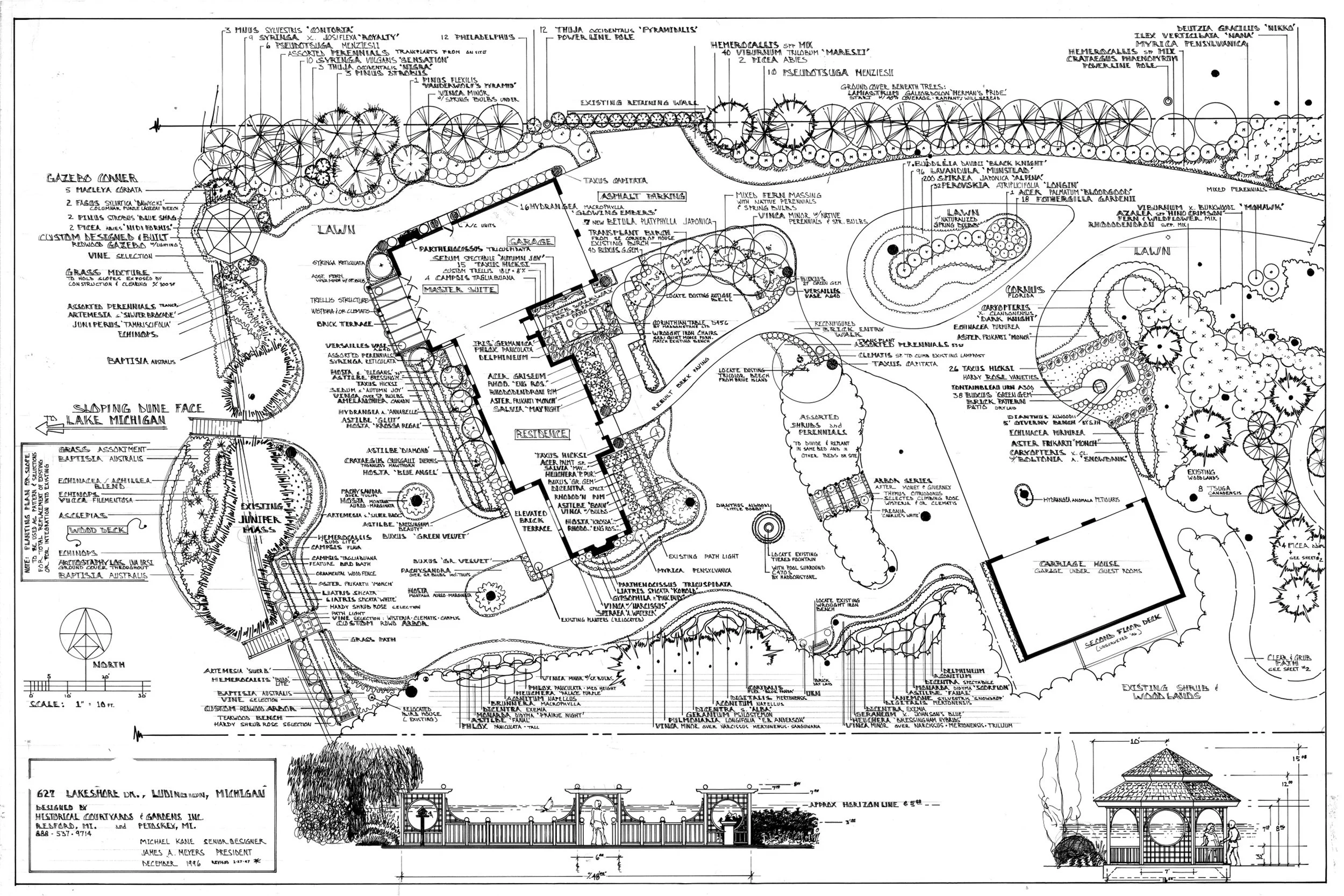 In Ludington, MI, this master plan blends historic garden elegance with native sand dune topography along the scenic shores of Lake Michigan.