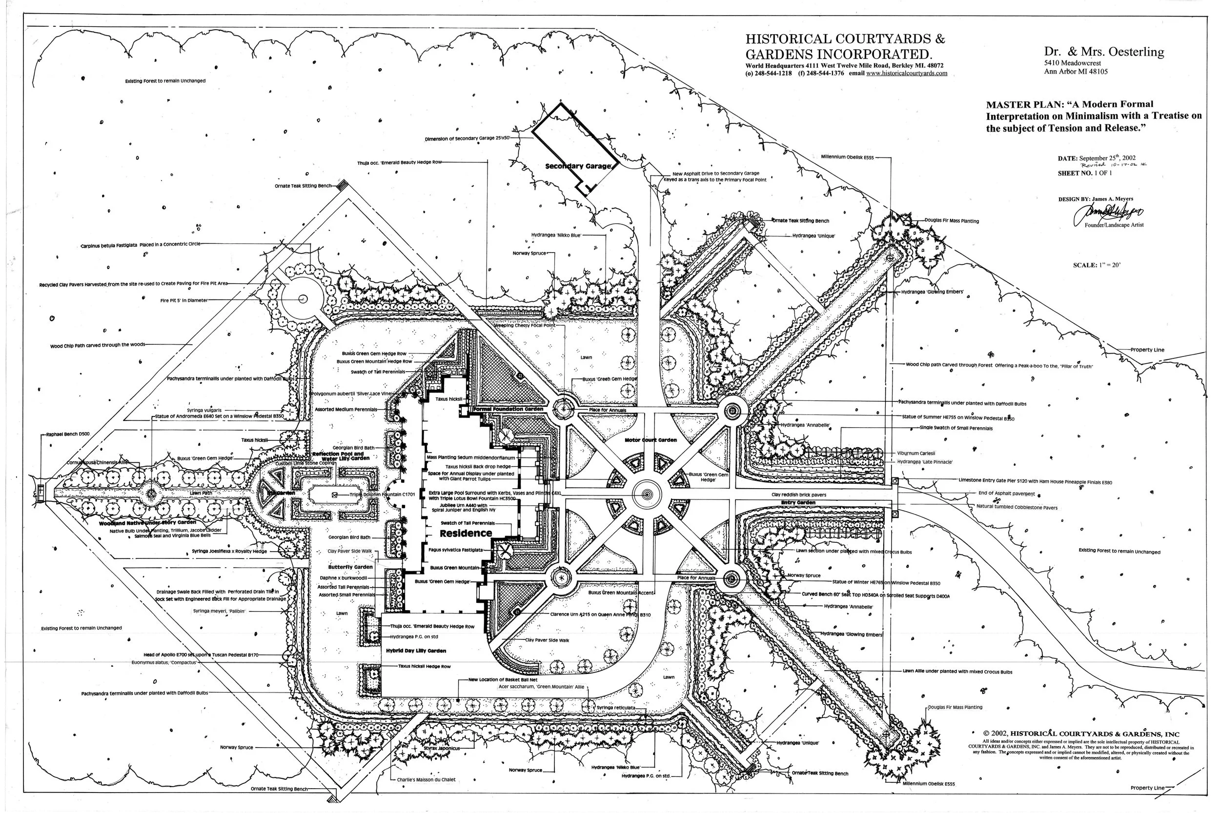 Landscape Design Drawing Plan Greek