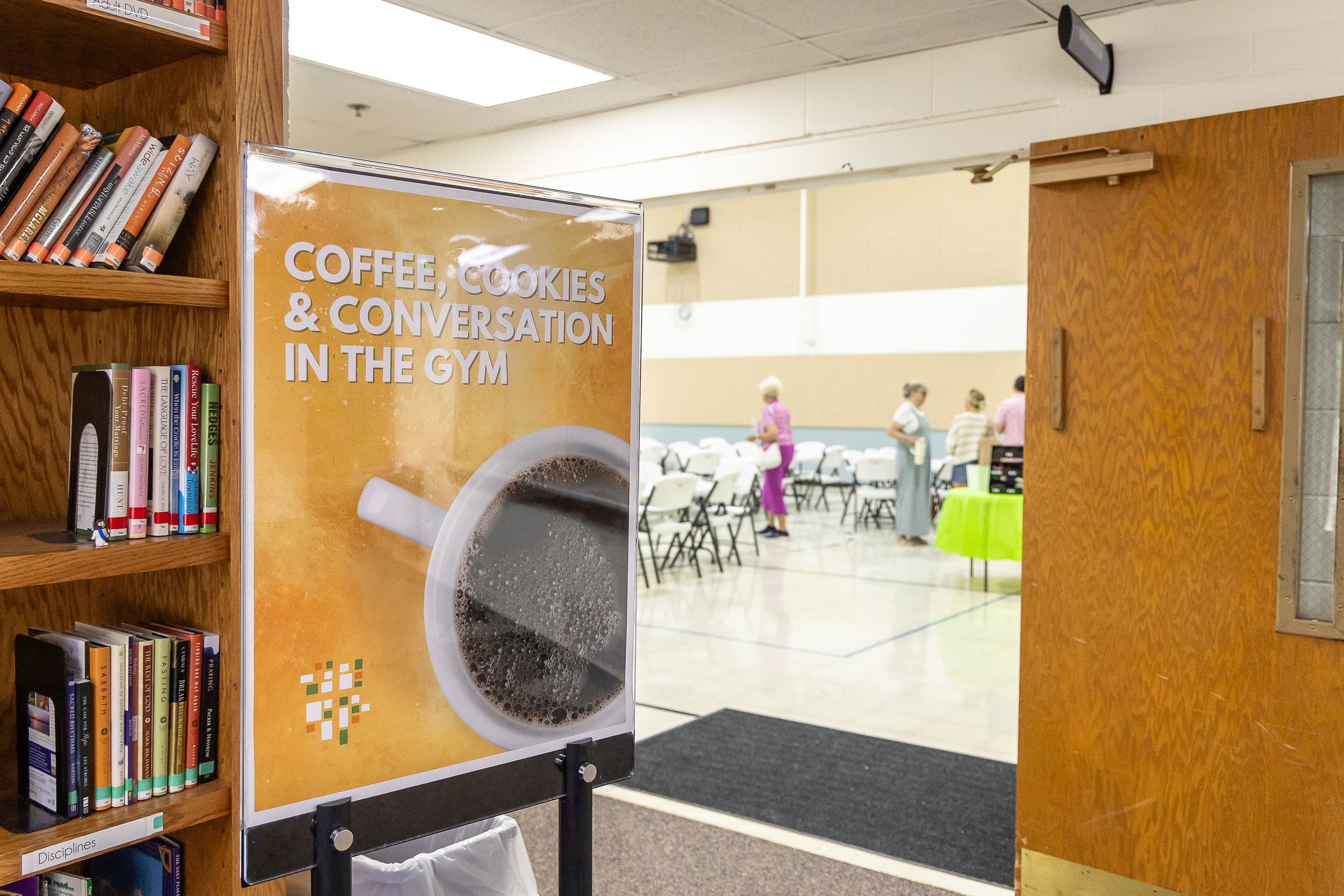 Linger after 9am worship or arrive early for the 10:30am service and enjoy fresh coffee, sweet homemade treats, and conversations with friends old and new.