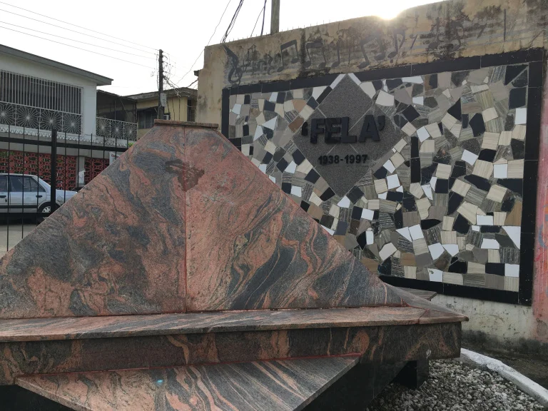 Fela Kuti’s grave at his home Kalakuta in Lagos