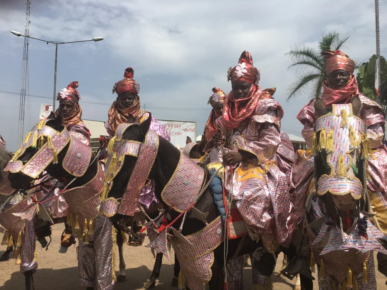 Horsemen at the Oba’s coronation in Benin