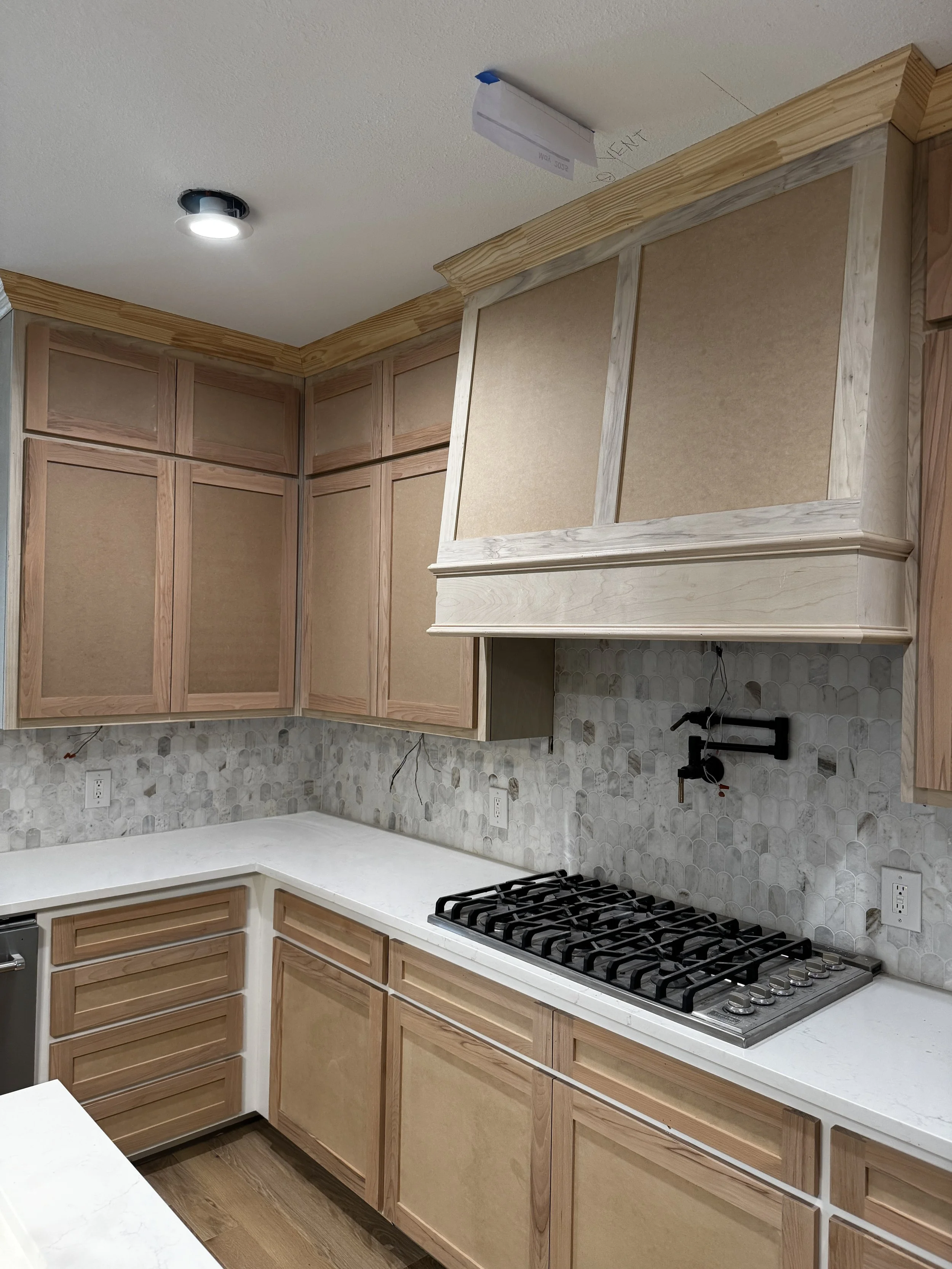 Custom Shaker Kitchen Remodel with Vent Hood – Fort Worth, TX