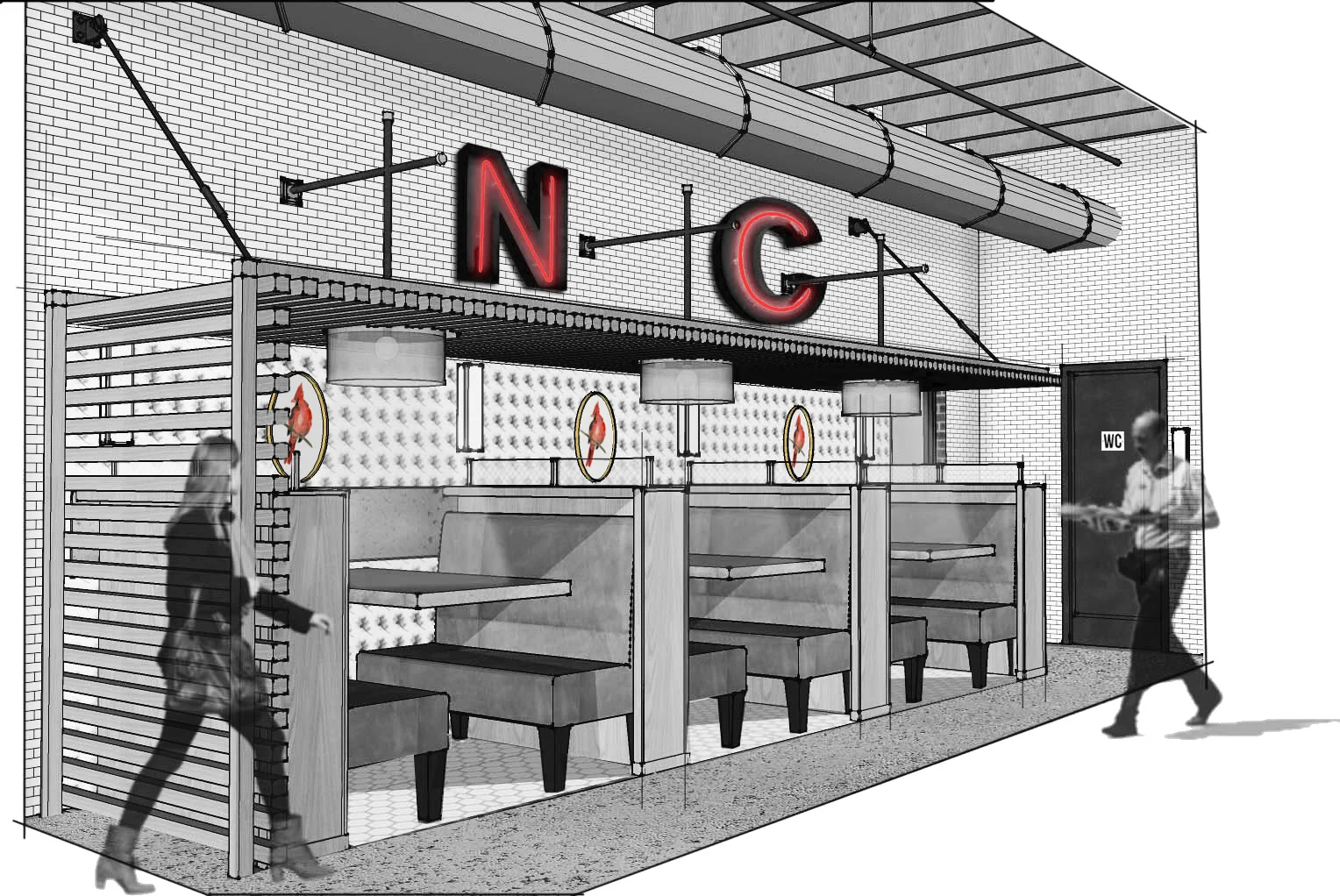 interior booth seating 