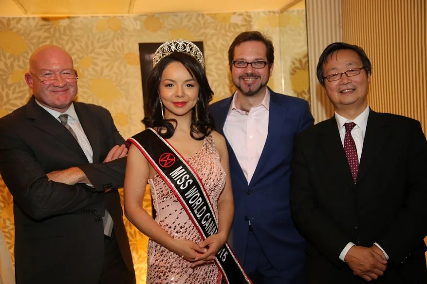 Ethan, Ms. Anastasia Lin (Miss World Canada, 2015), Florian, Man-Yan Ng (CEO of MYC Consulting). (Image: Florian Godovits)
