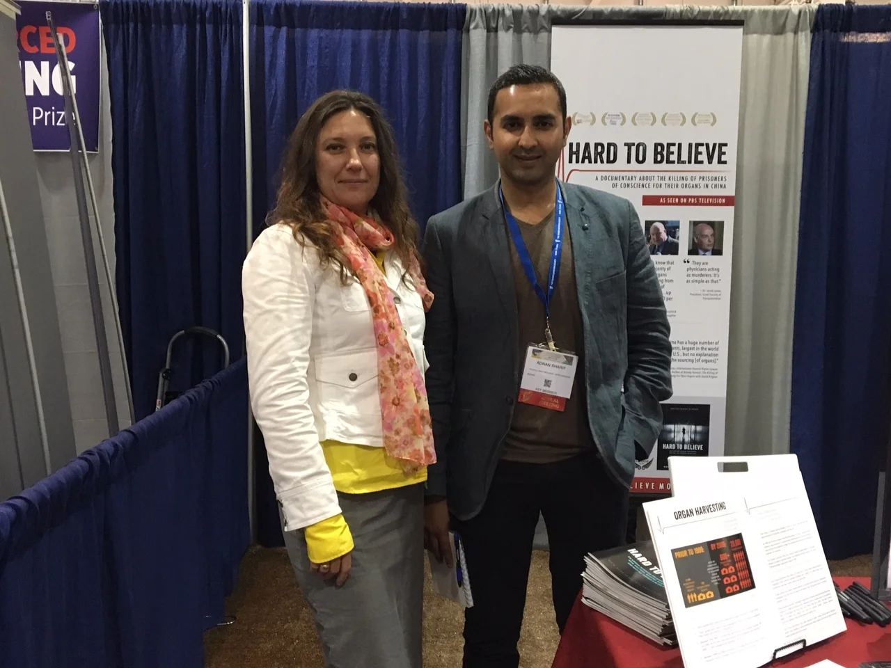 Adnan Sharif and Yulia Felton at the Hard To Believe booth the 2016 ATC, Boston.