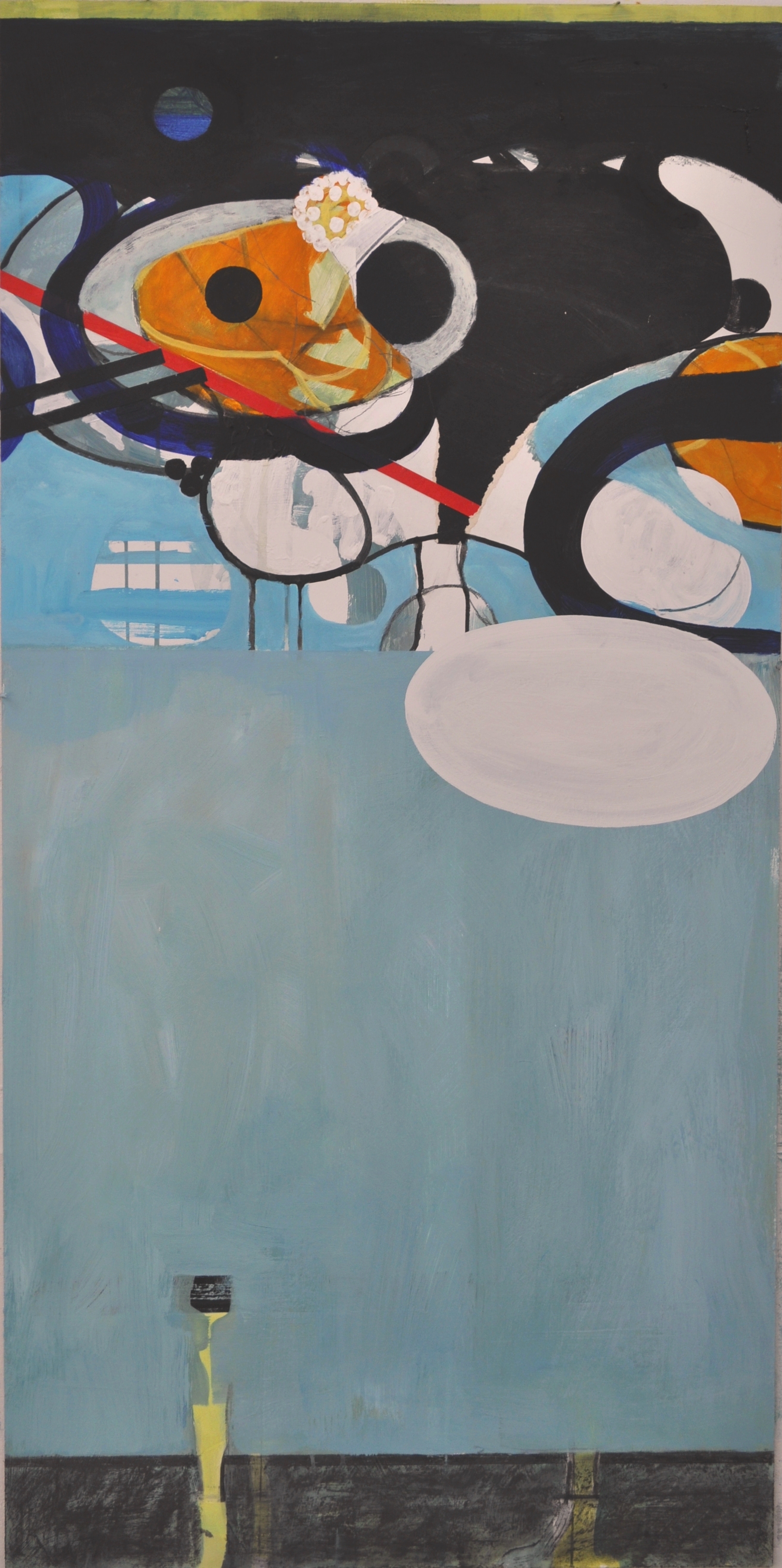 2  Visitation 2012 Acrylic and graphite on board 122x61cm.JPG