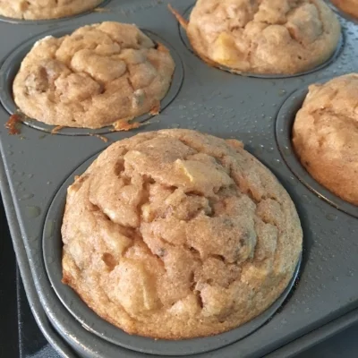 Peach Walnut Power Muffins