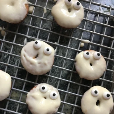 Ghoulish Apple Cider Donuts