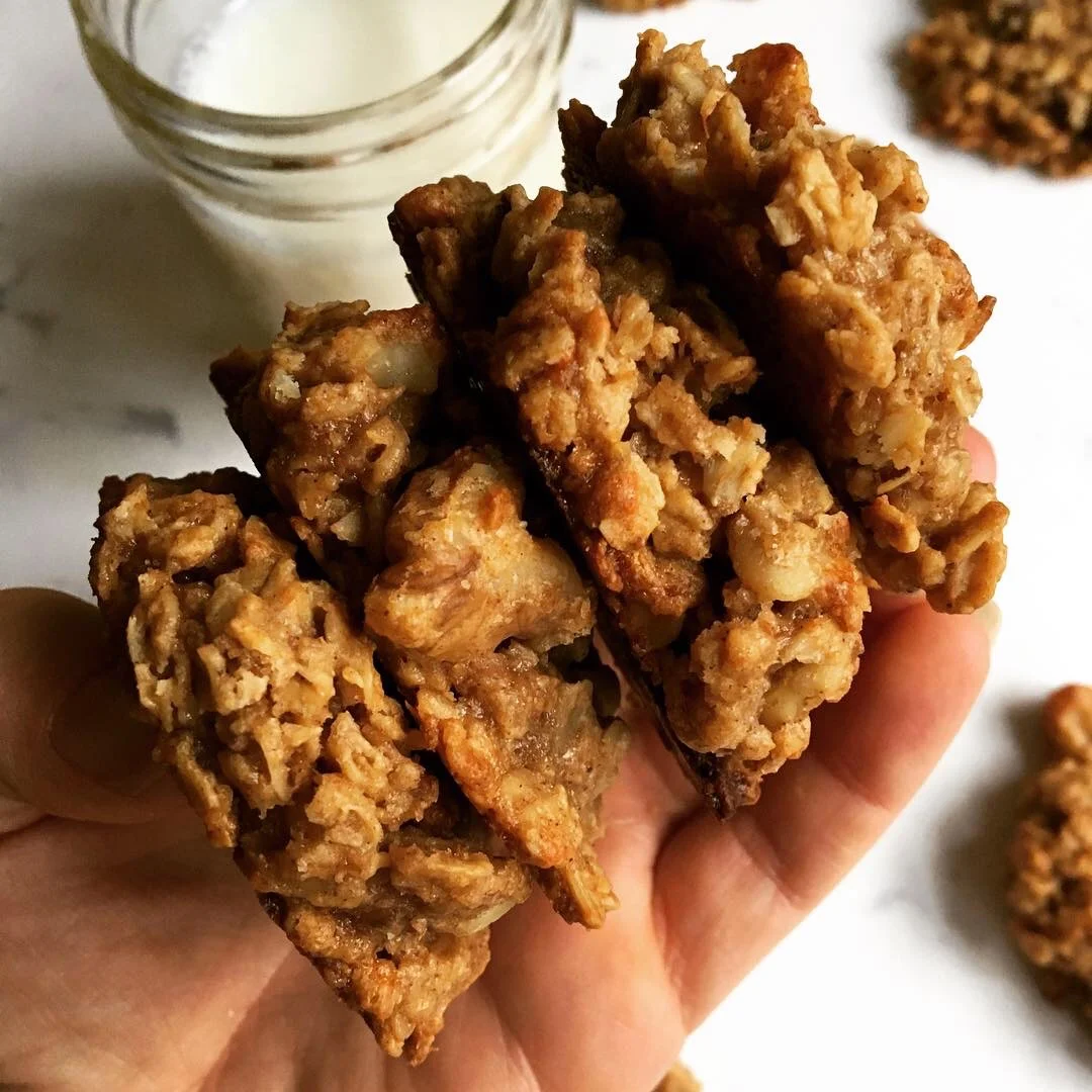 Chocolate Chip Tahini Oat Cookies