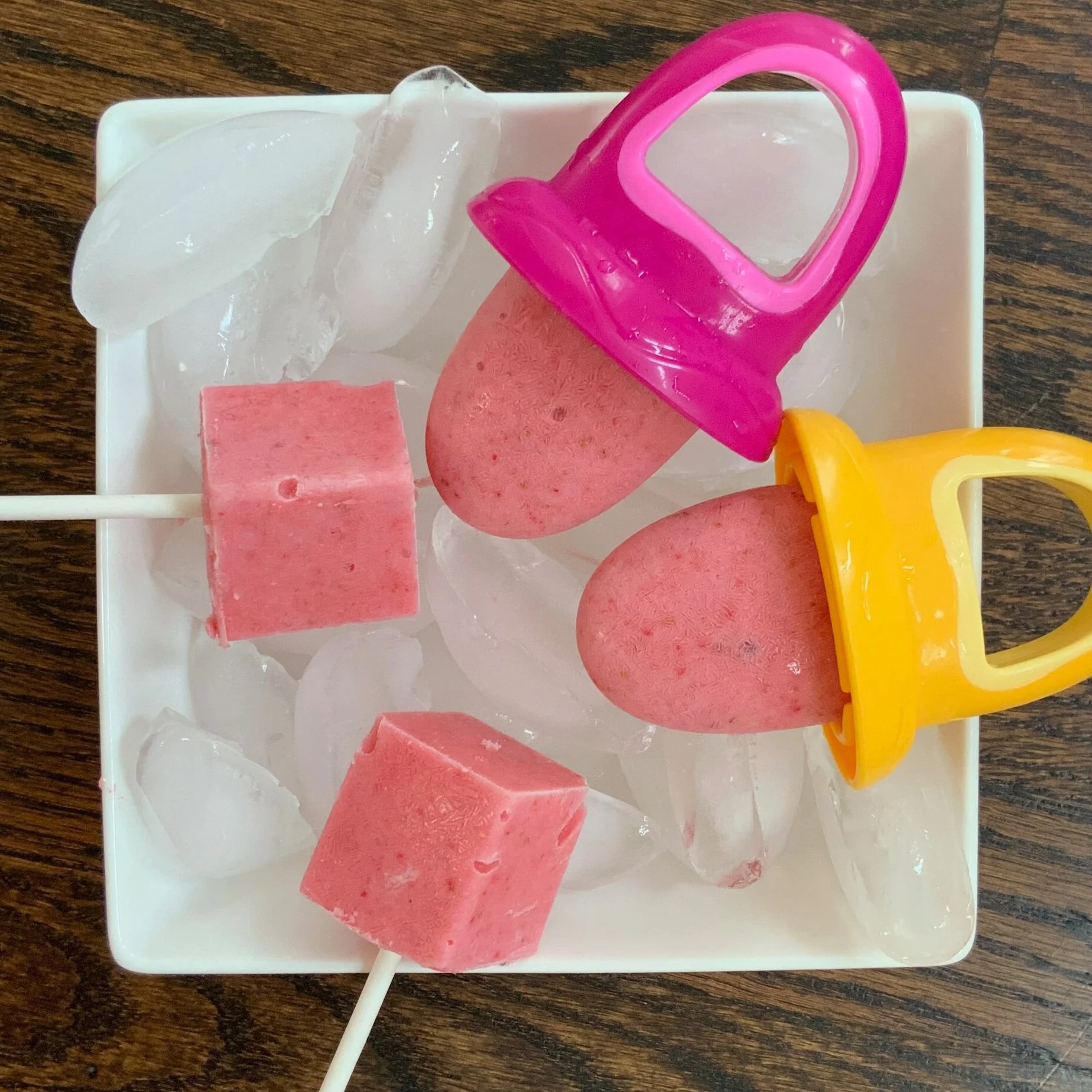 Strawberry Cream Popsicles