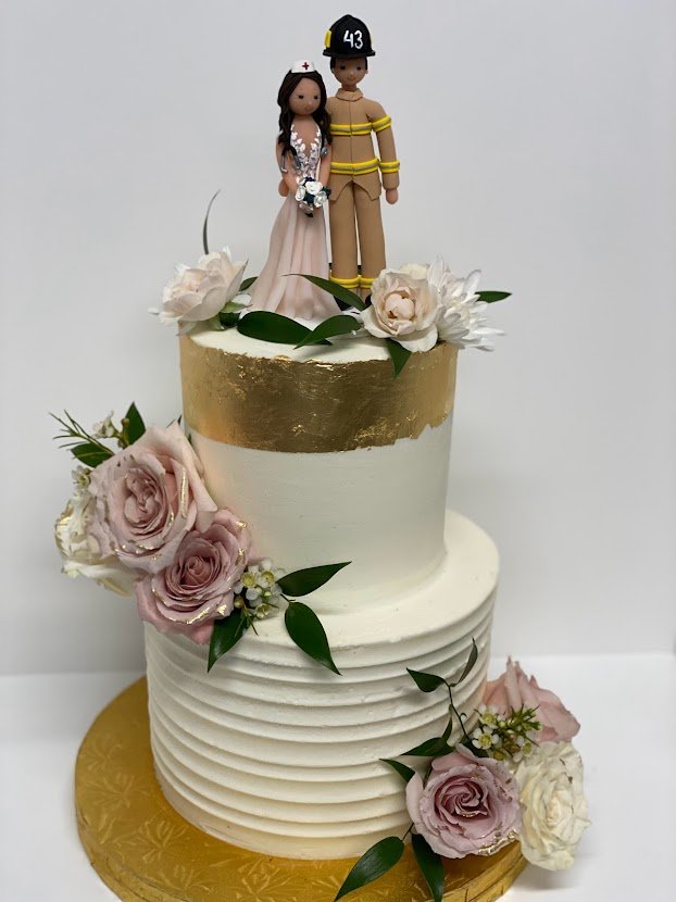 2 tier solid with gold and rustic.jpg