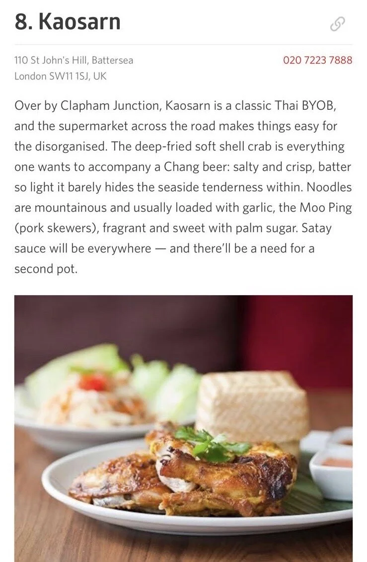 Where to eat when canvassing in Battersea