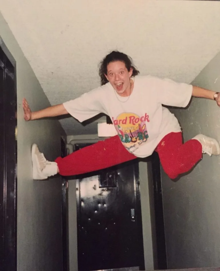 Limitless Energy: Check. Impeccable Sense of Fashion: Check. Circa 1994, University of MN Freshman Dorm.