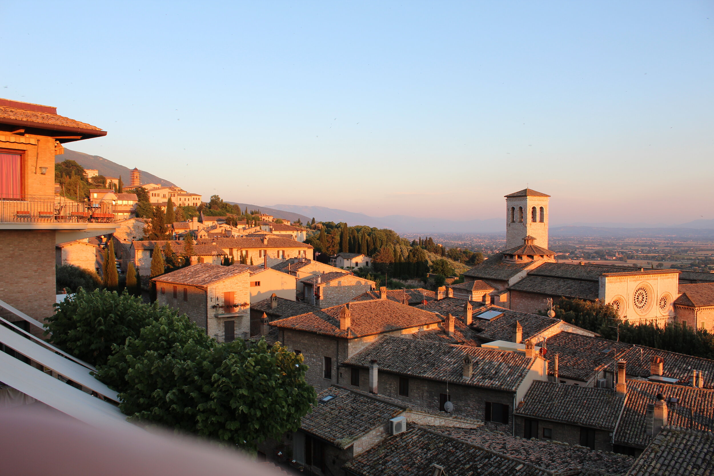 Assisi, Italy at dusk