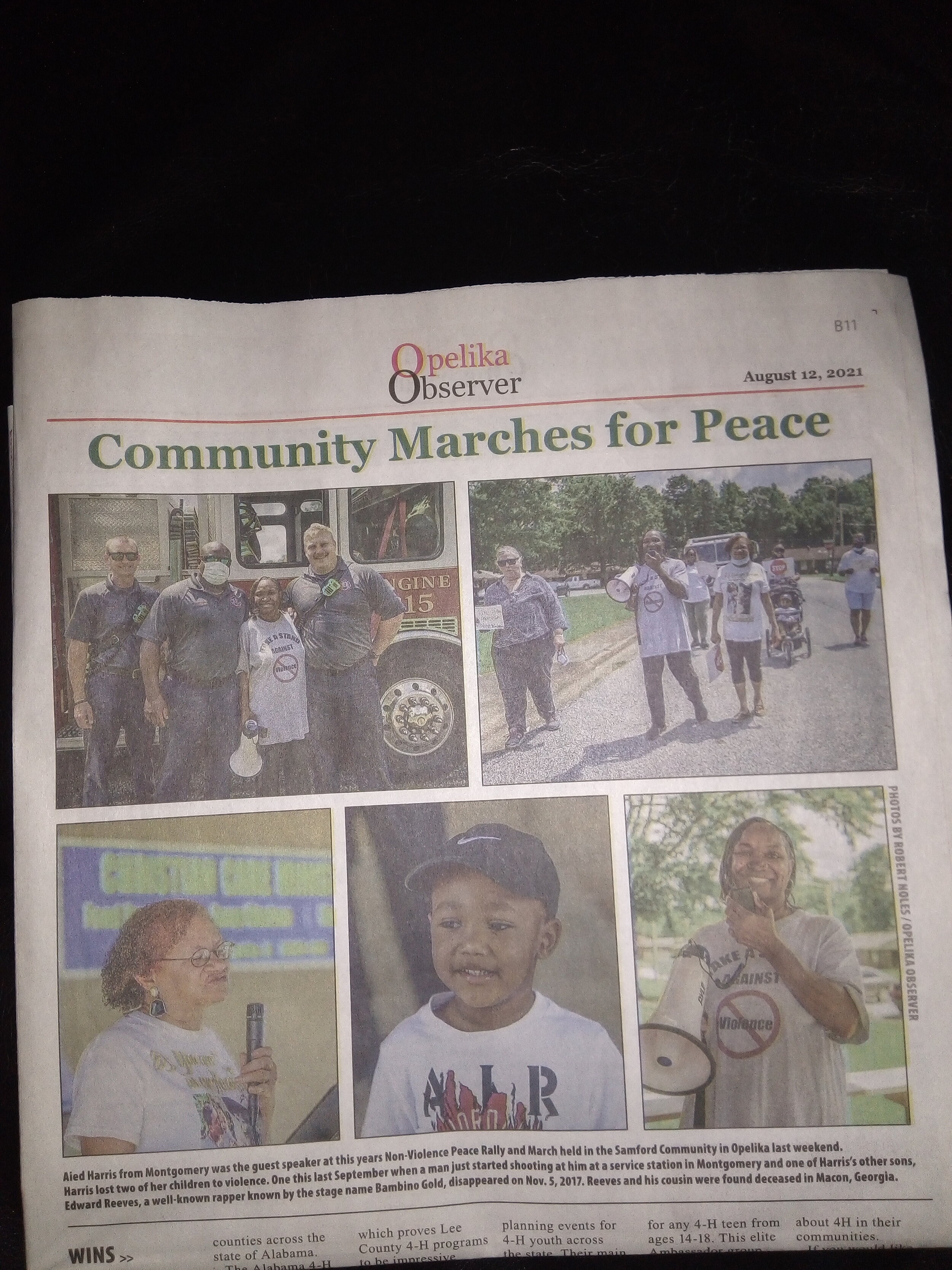  Pastor Carolyn Morton and SAMFORD COMMUNlTY OUTREACH NONVIOLENCE GROUP held their 6th ANNUAL Nonviolence Peace March and Rally Against Violence and Gun Violence in Opelika, AL, on August 7, 2021. 