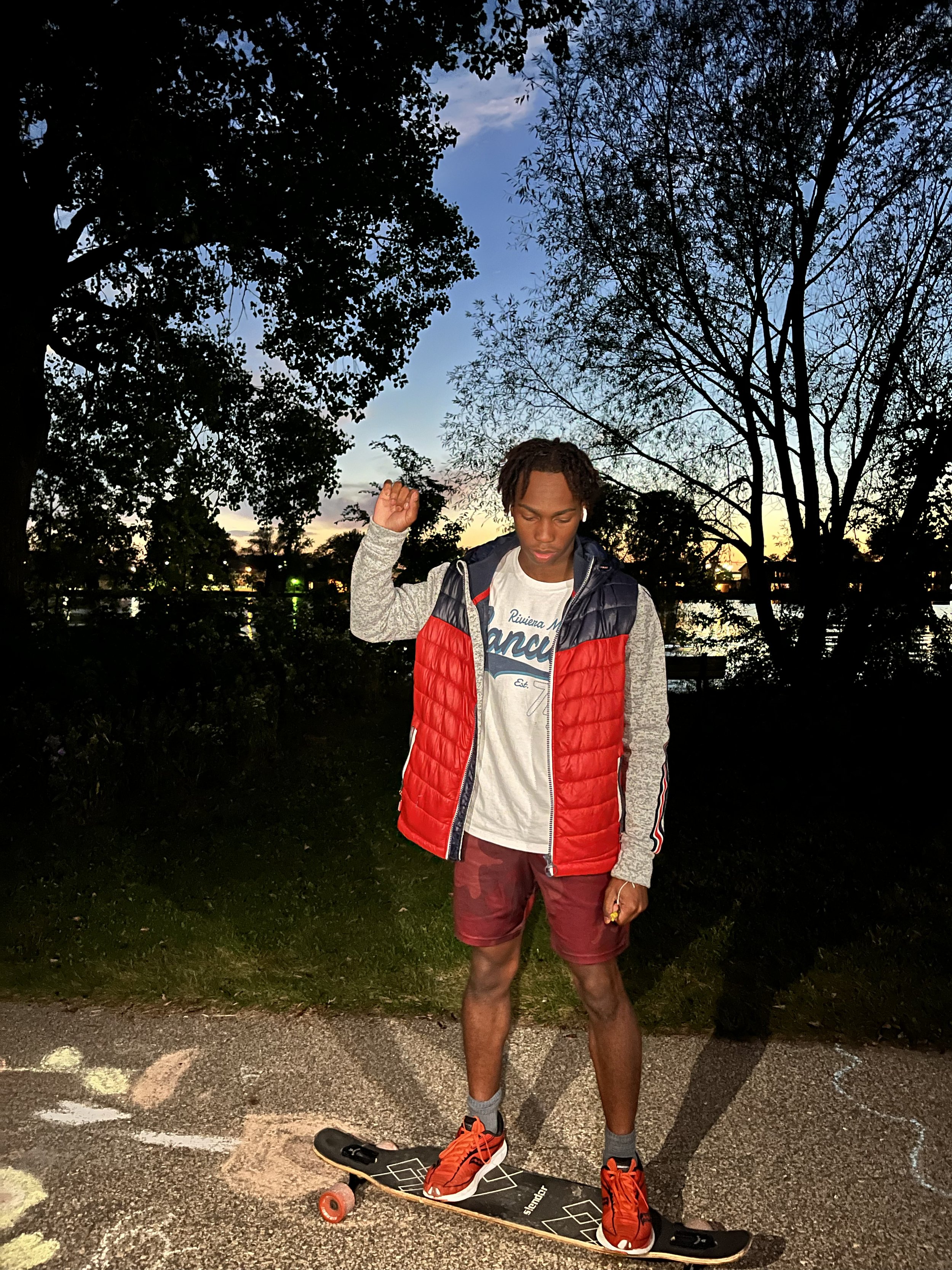  Oshkosh, Wisconsin - Jaylin rode his skateboard around his campus the entire day, in solidarity of the September 28 Ride-Ins for Racial Justice 