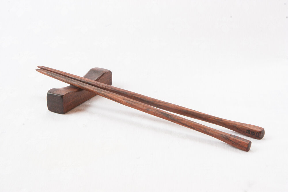 Chopsticks with resting block — DeWitt Woodworking