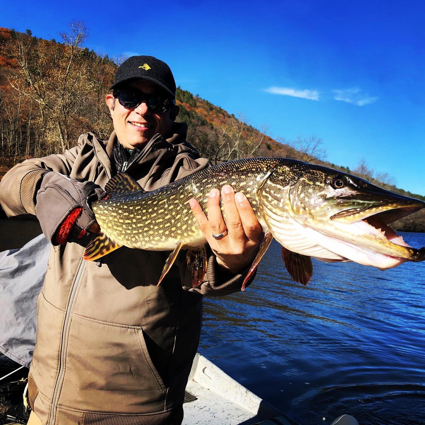 Check out the Fishing Daddy @troutmostly with this big pike on the fly! #pikefishing #pike #flyfishing #flyfishingaddict