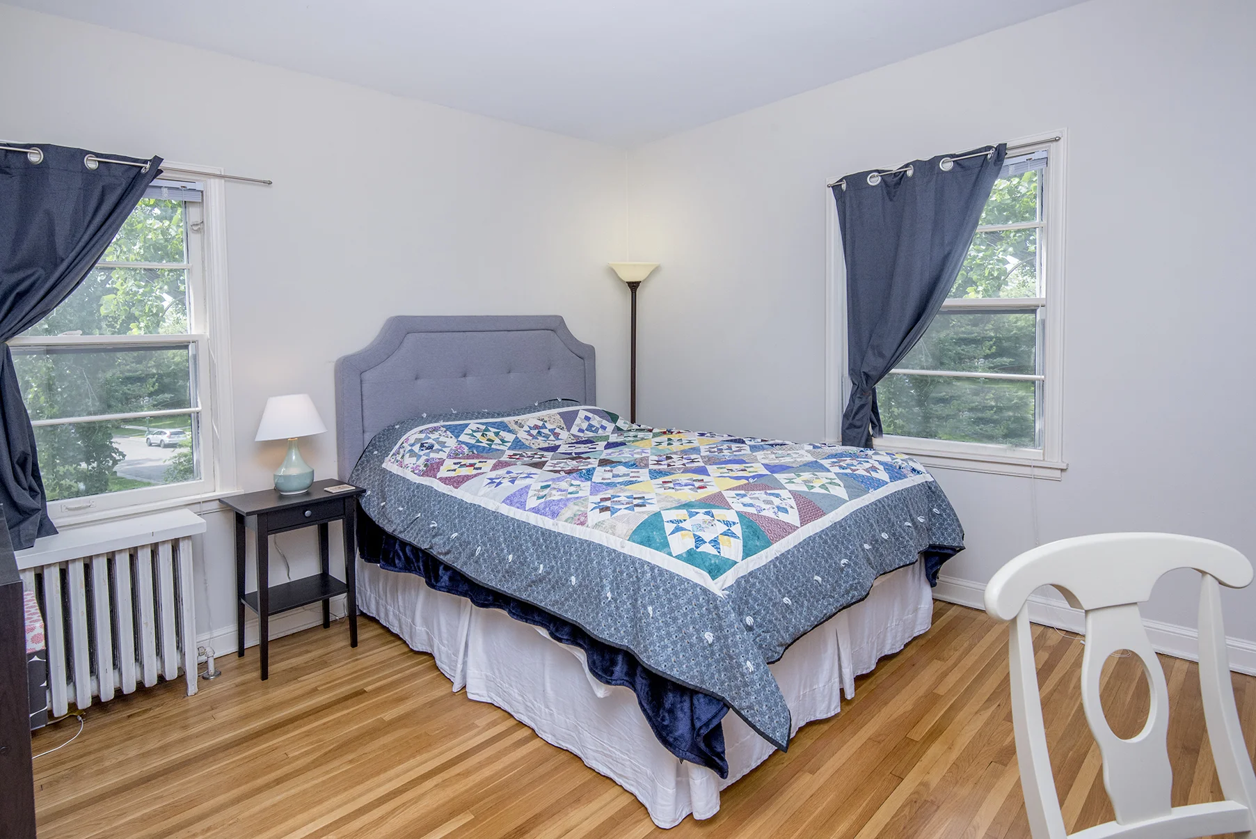 Bedrooms have windows on two walls.
