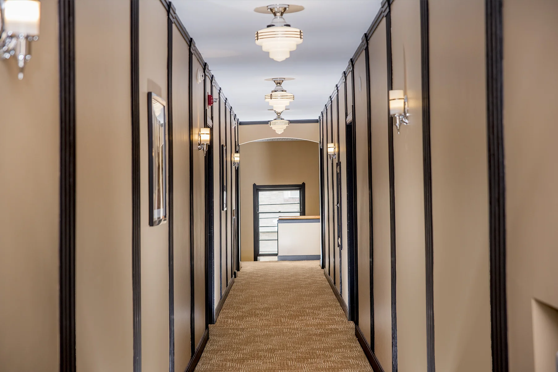 Beautiful Art Deco details fill the common areas of the building.
