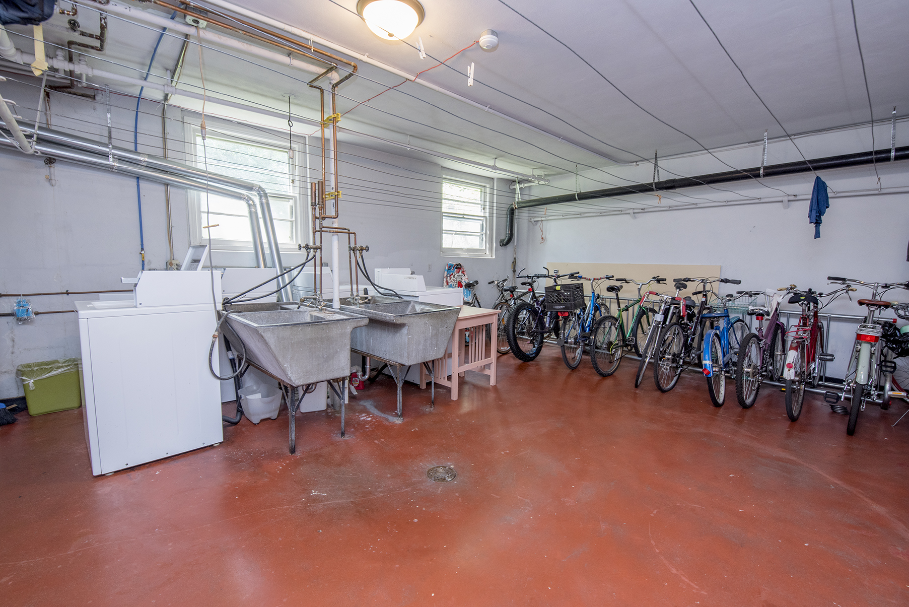 On-site laundry, storage space for each apartment and interior space for bicycle storage.