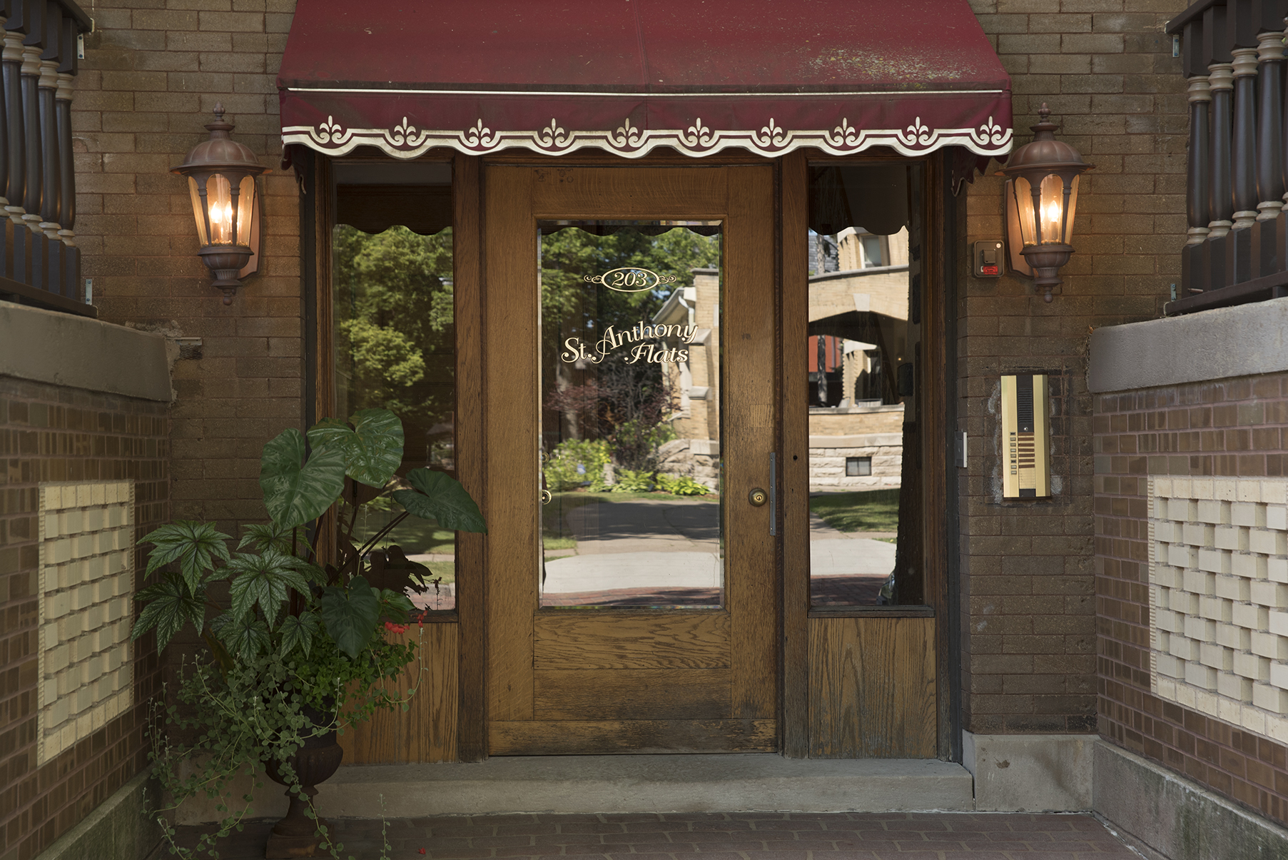 The building's intercom system allows tenants to buzz their guests in.