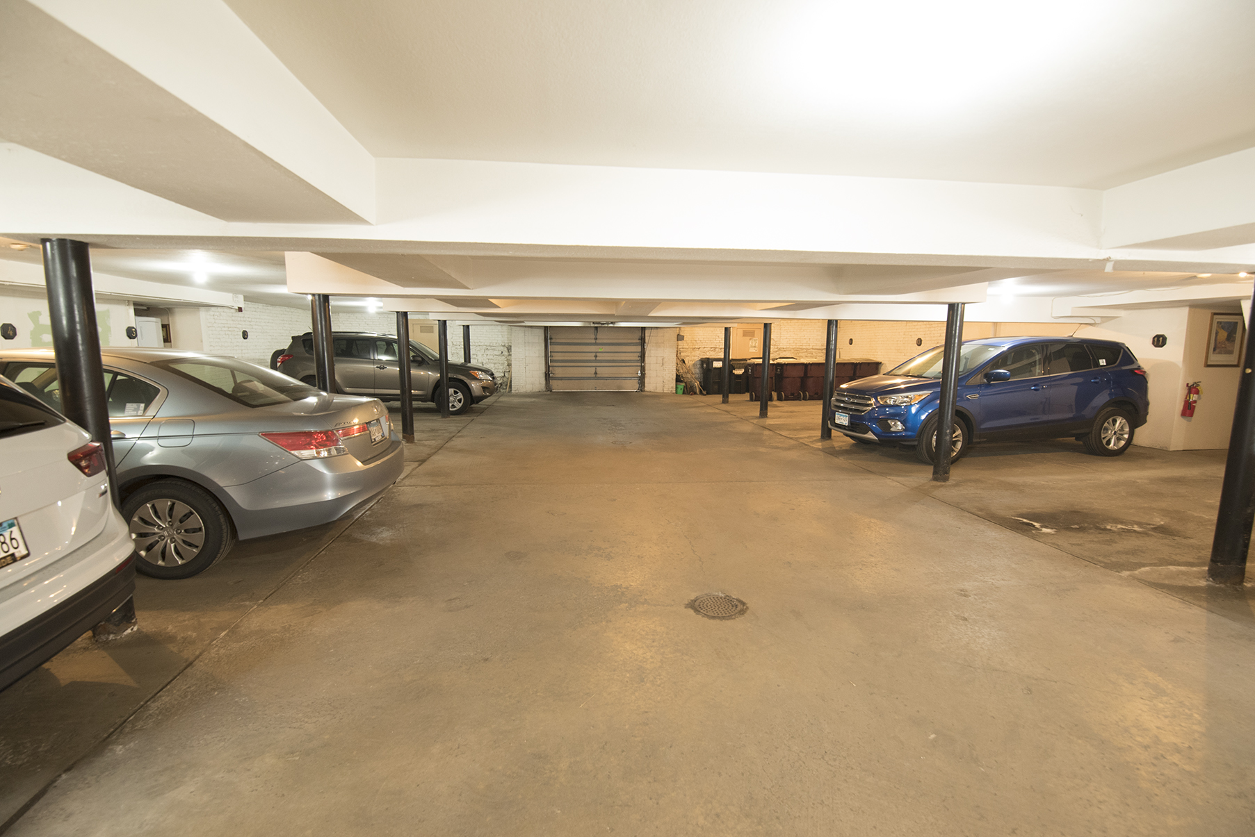 Underground parking is available for some of the apartments.