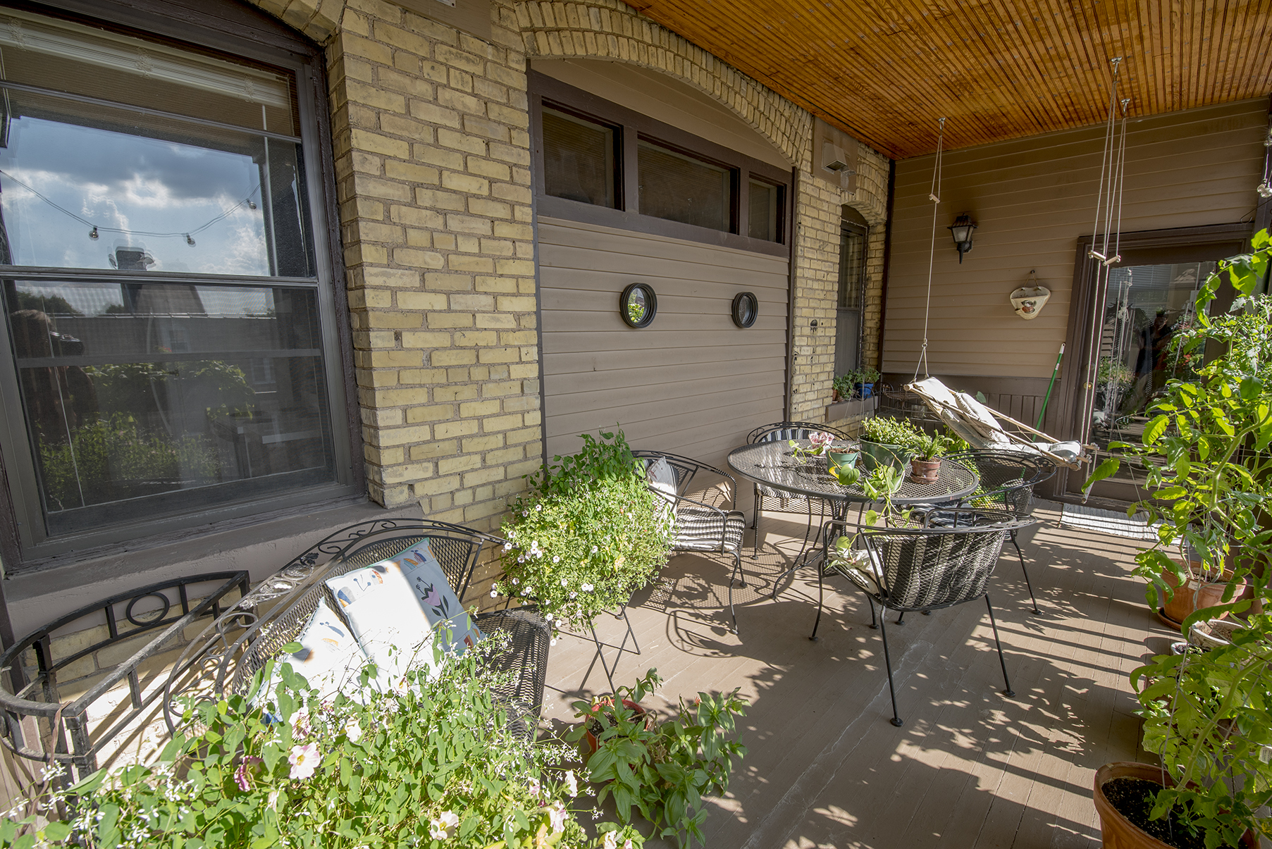 More private outdoor space - this back balcony is adjacent to the sunroom!